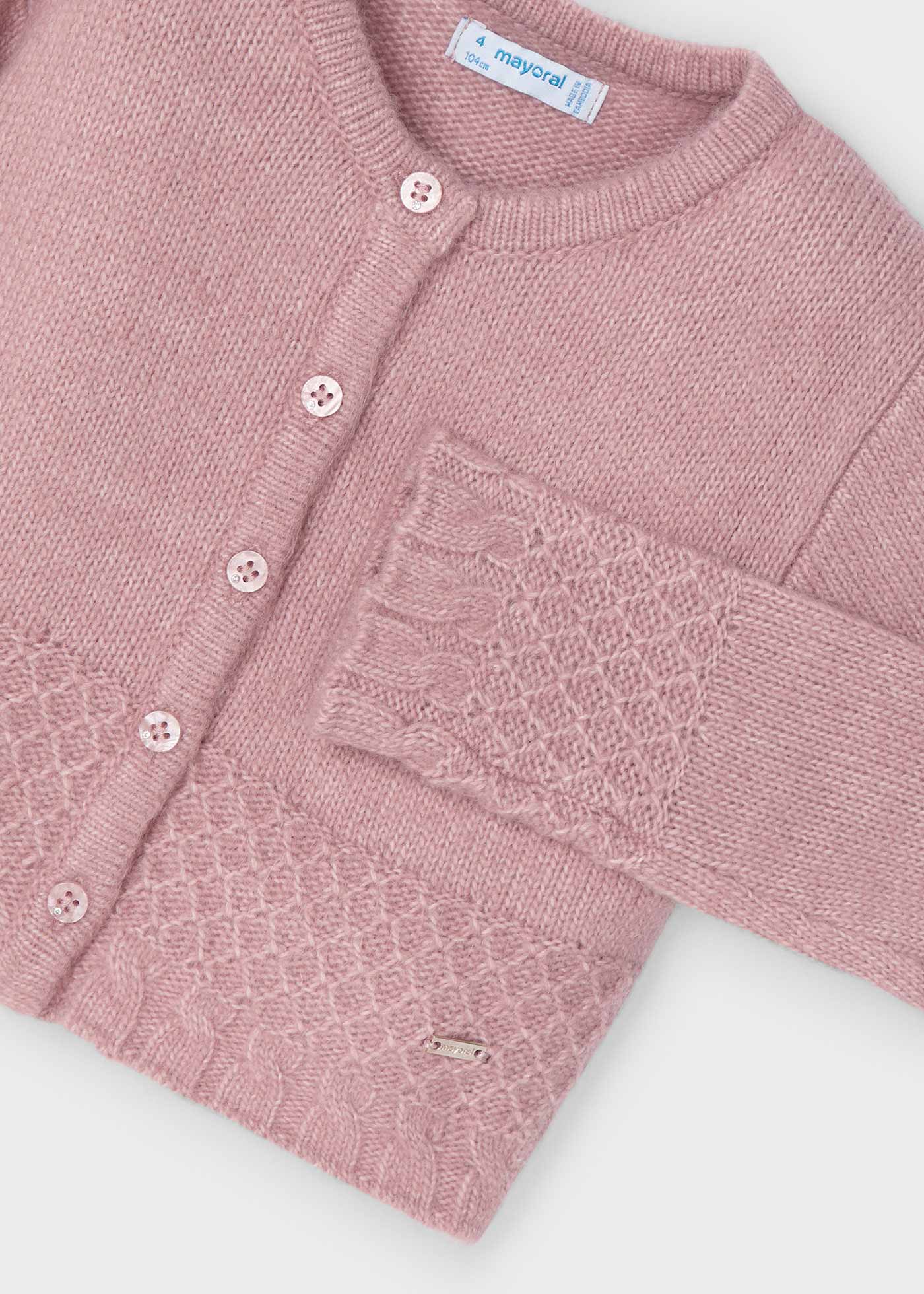 Cardigan tricot structure fille