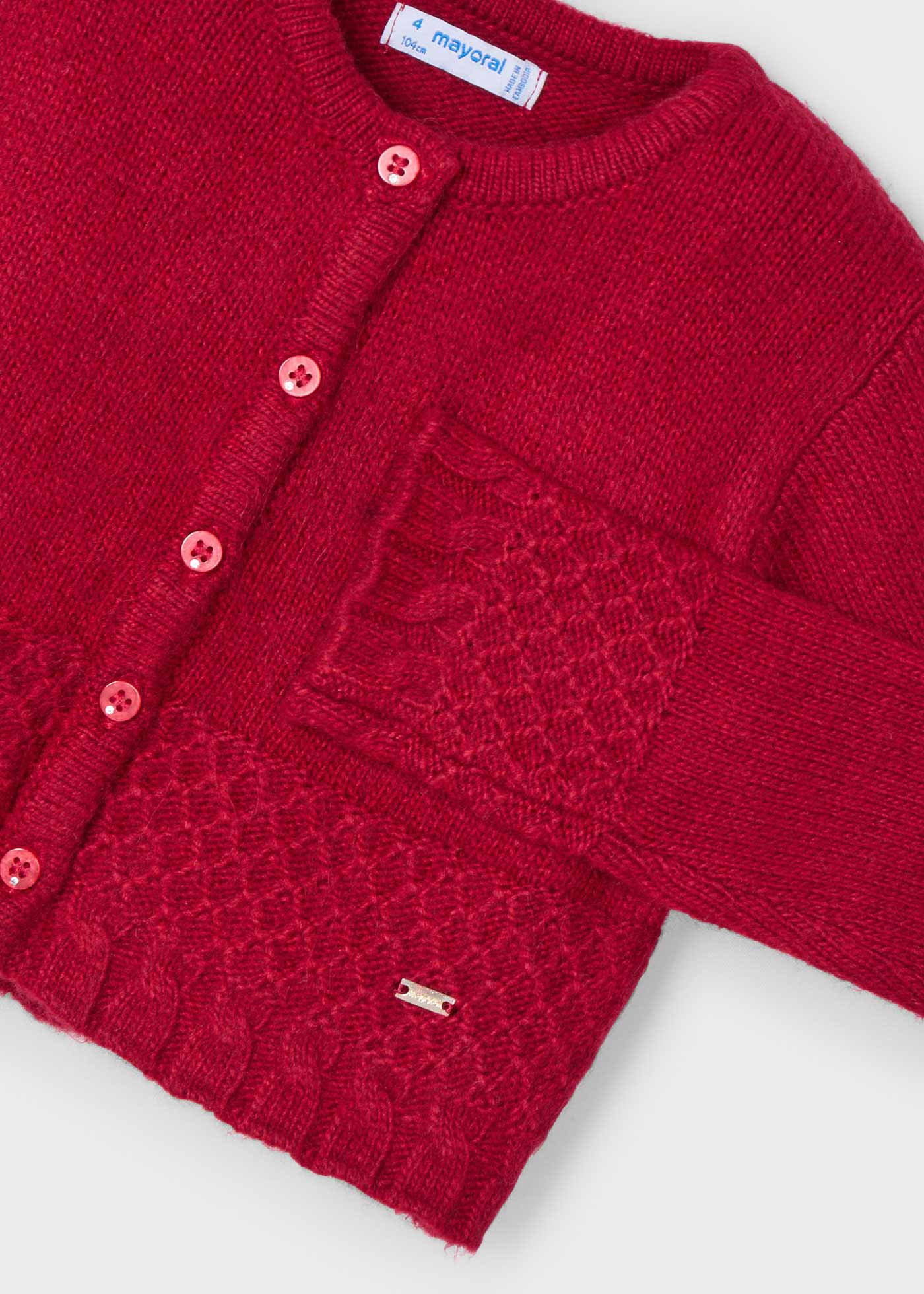 Cardigan tricot structure fille