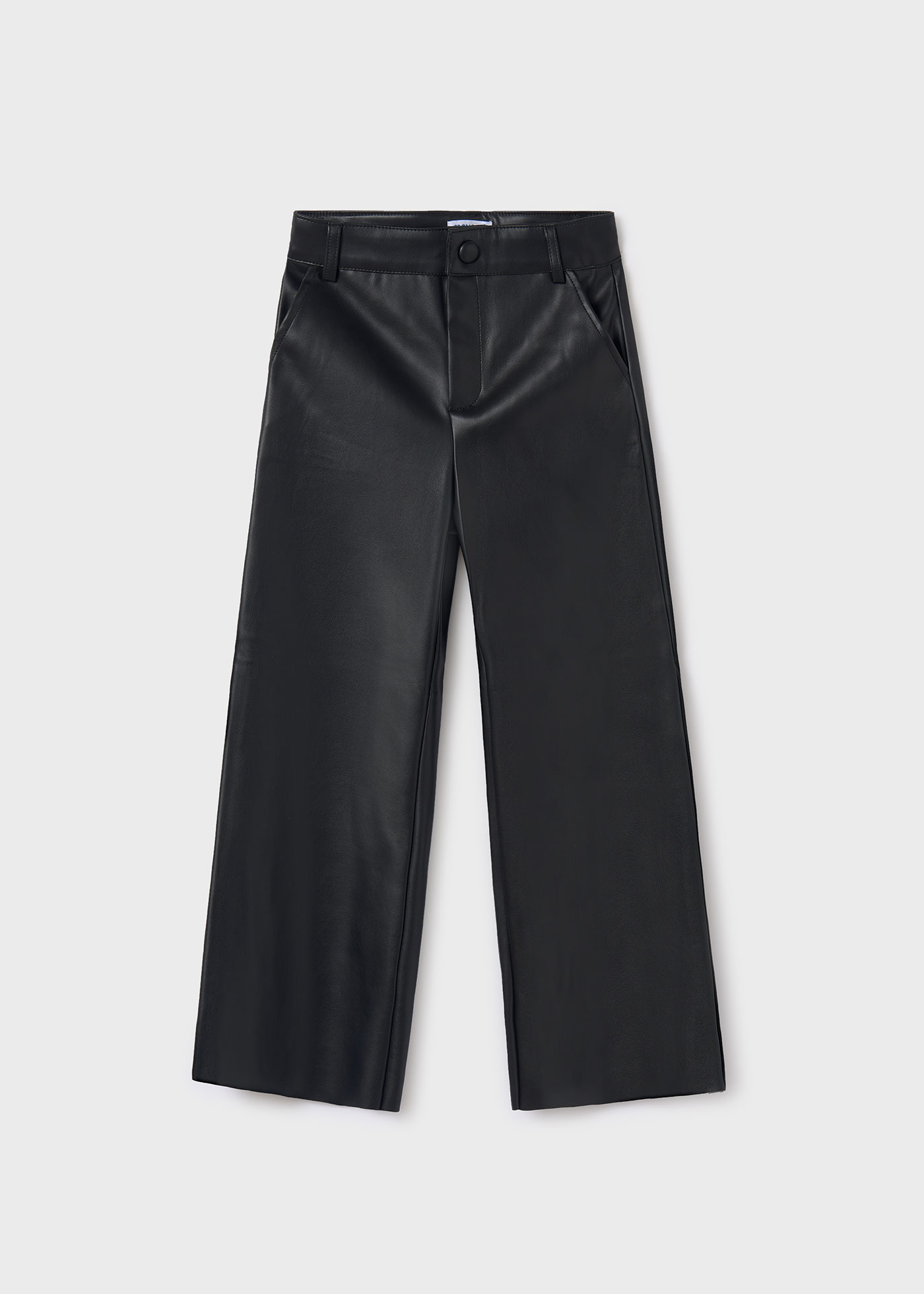 Pantaloni evazati imitatie piele fata