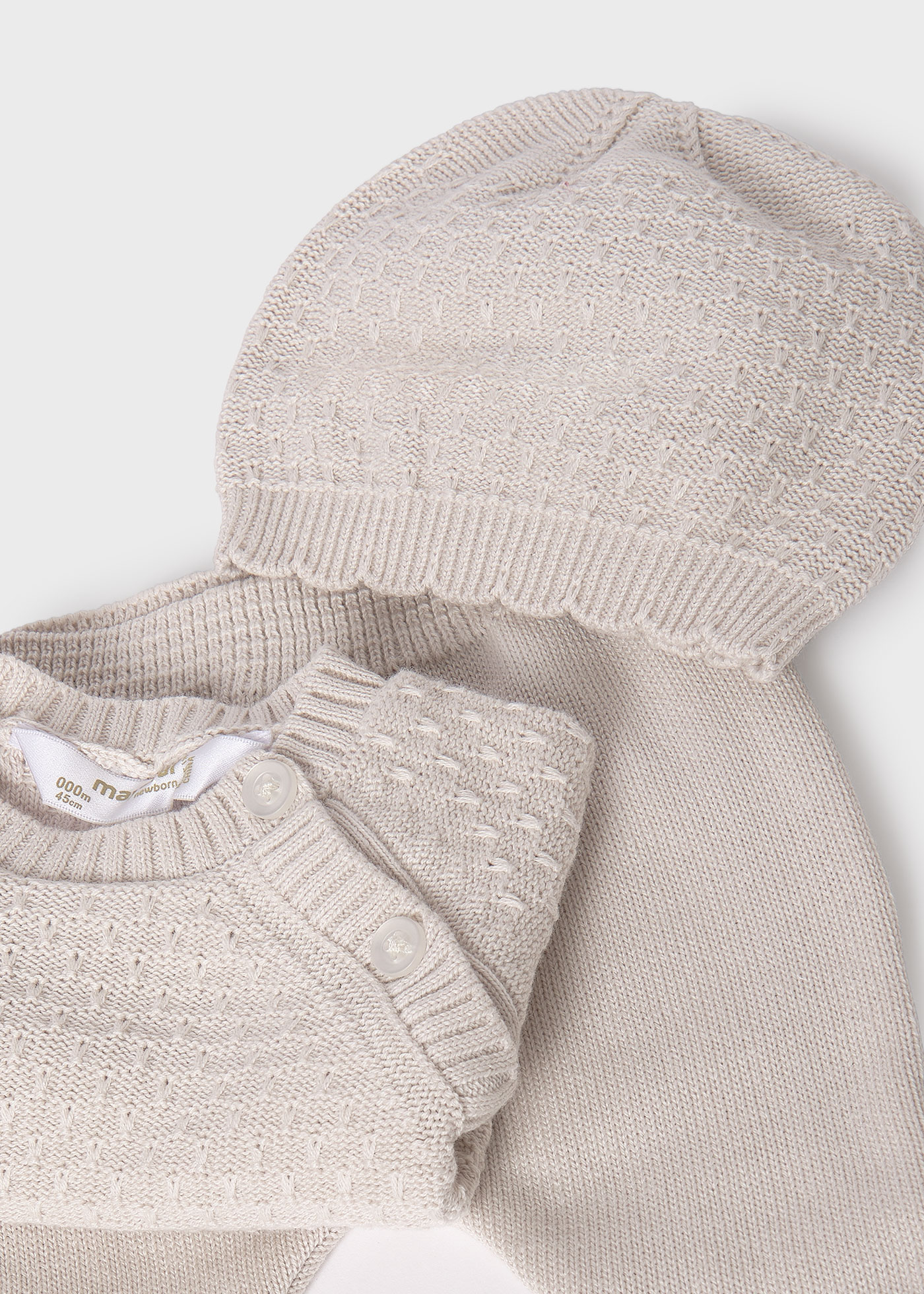 Conjunto 3 peças tricot bebé