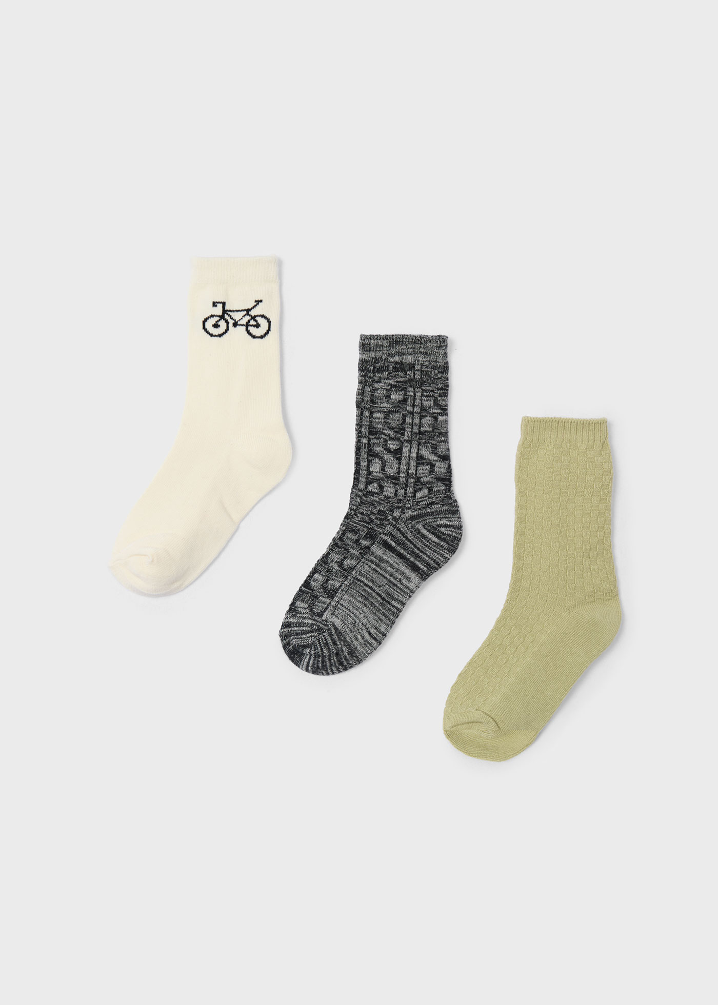 Boy Set of 3 Structured Socks