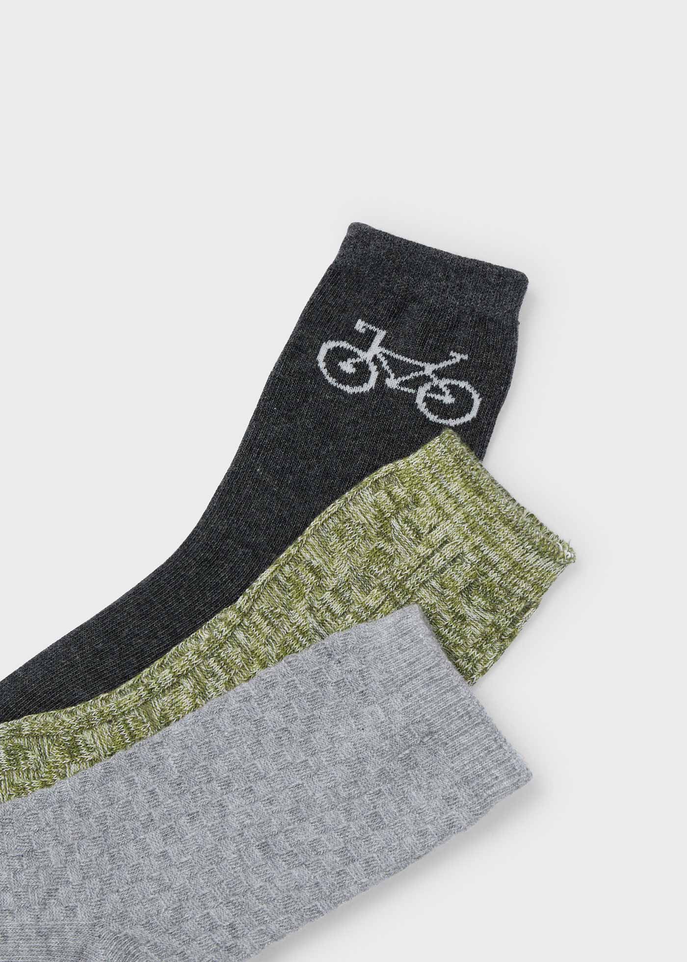 Boy Set of 3 Structured Socks