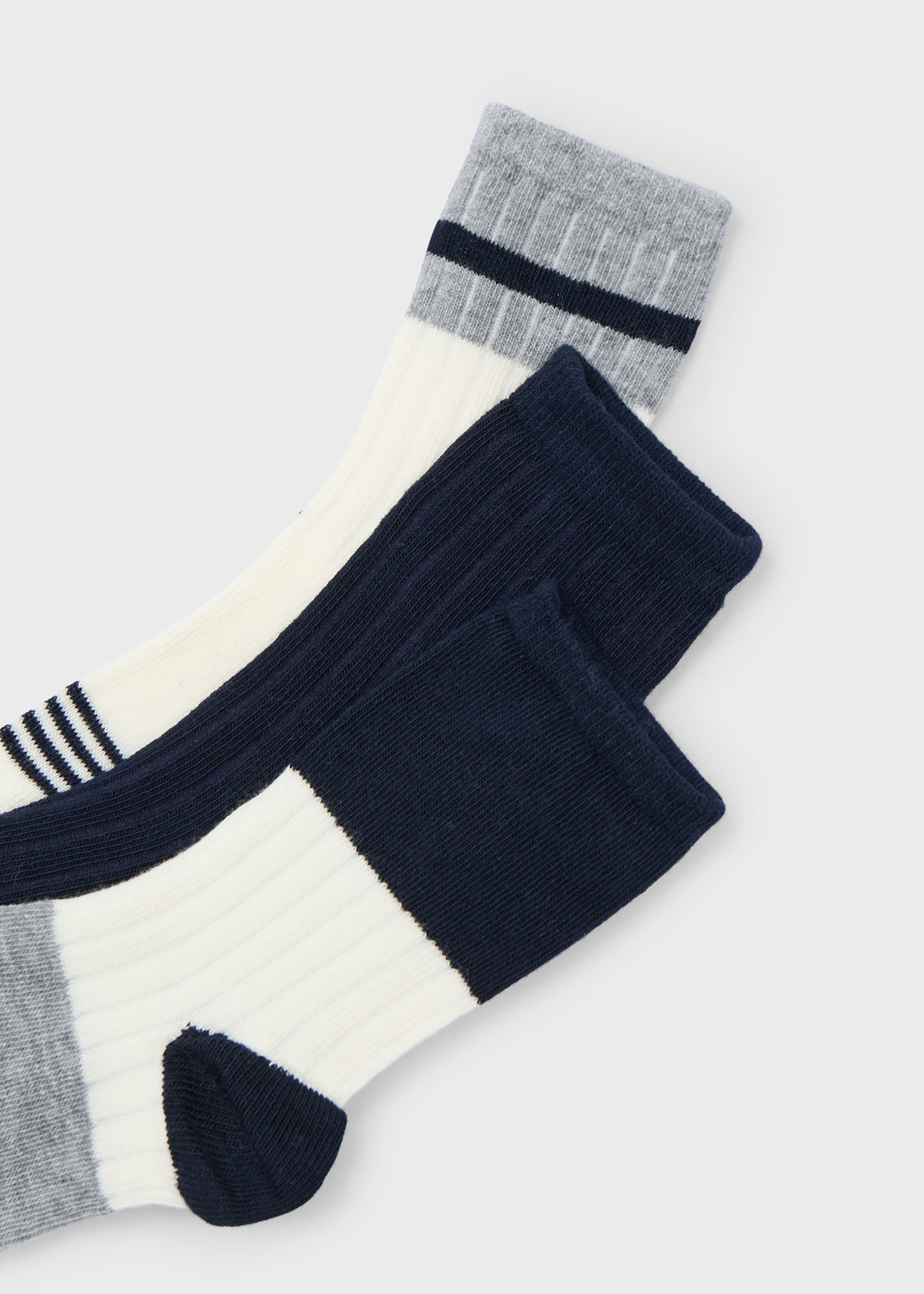 Boy Set of 3 Color Block Socks