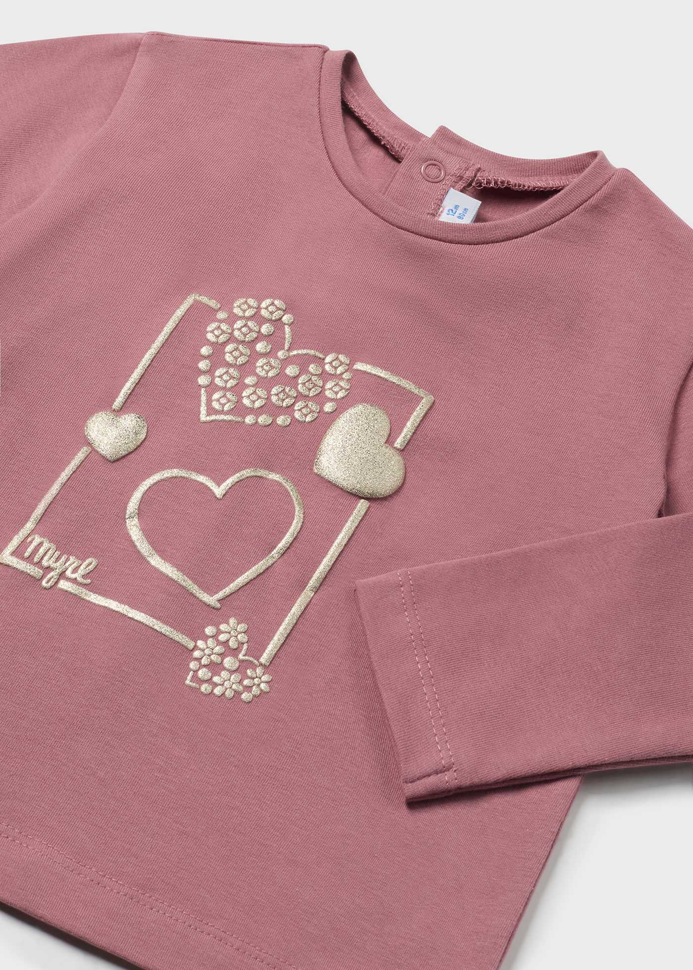 Camisola básica corações bebé