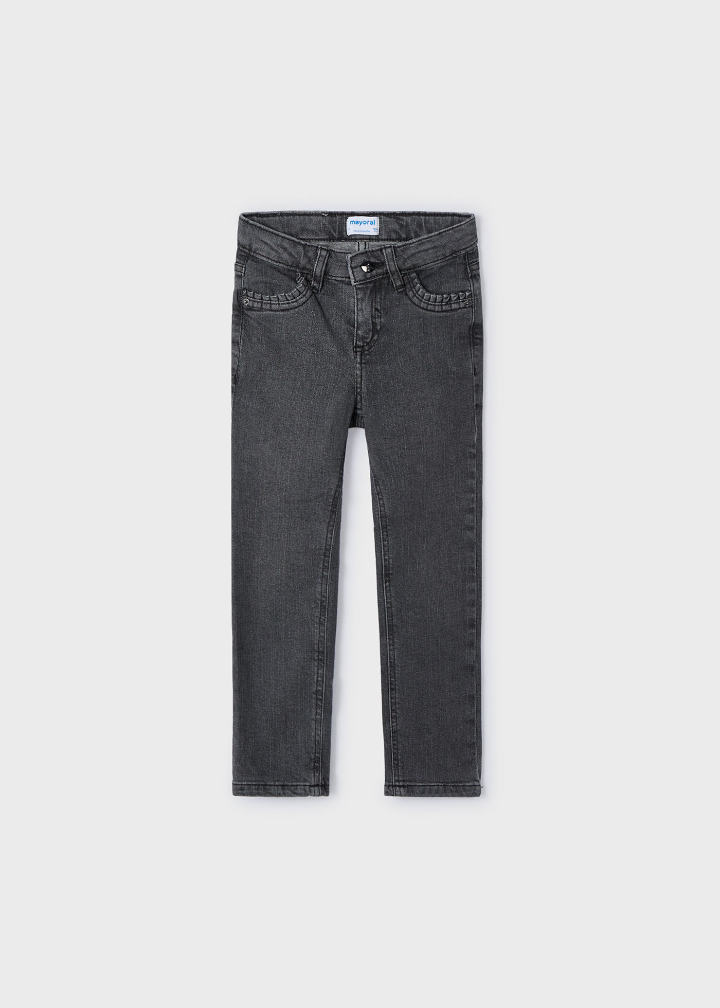 Pantalón denim pitillo básico niña