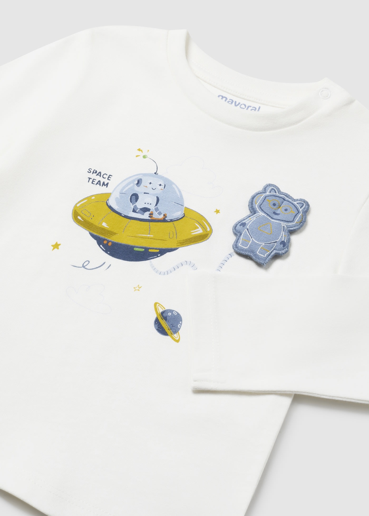 Playera interactiva espacio bebé