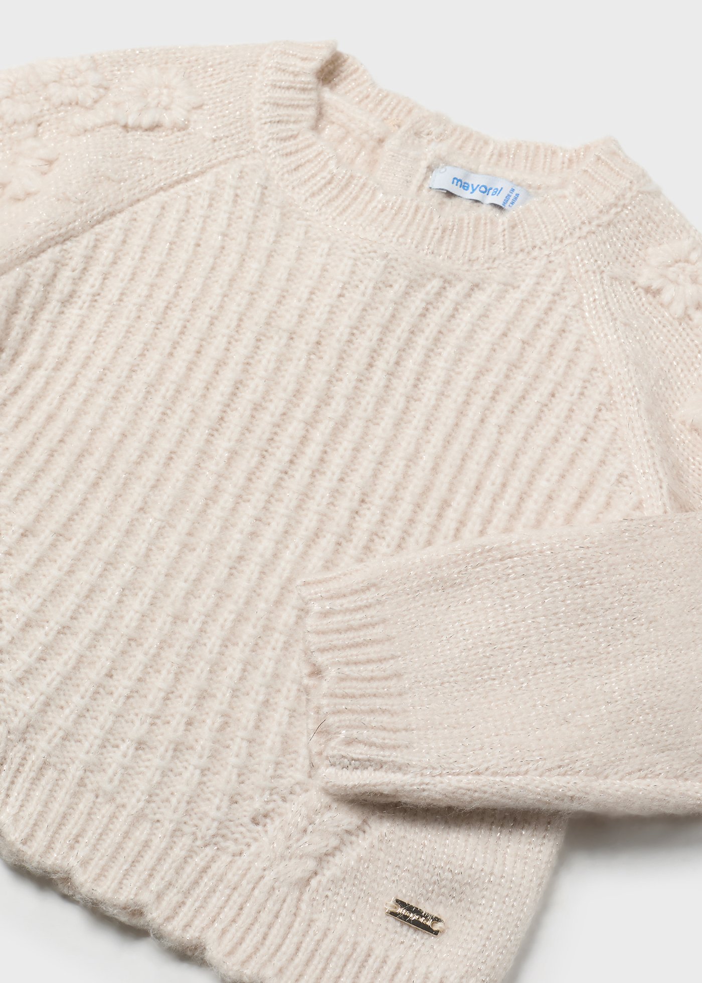 Maglione fiori ricami neonata