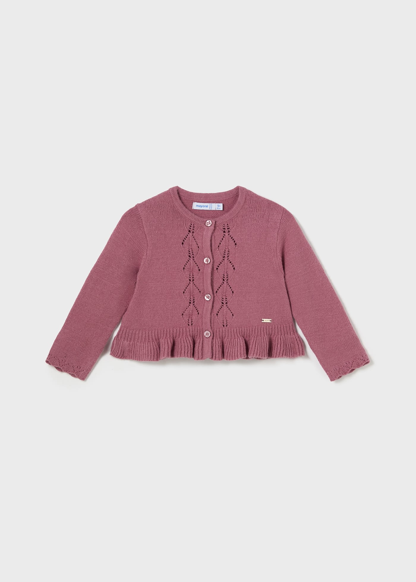 Cardigan volanas tricot bebe