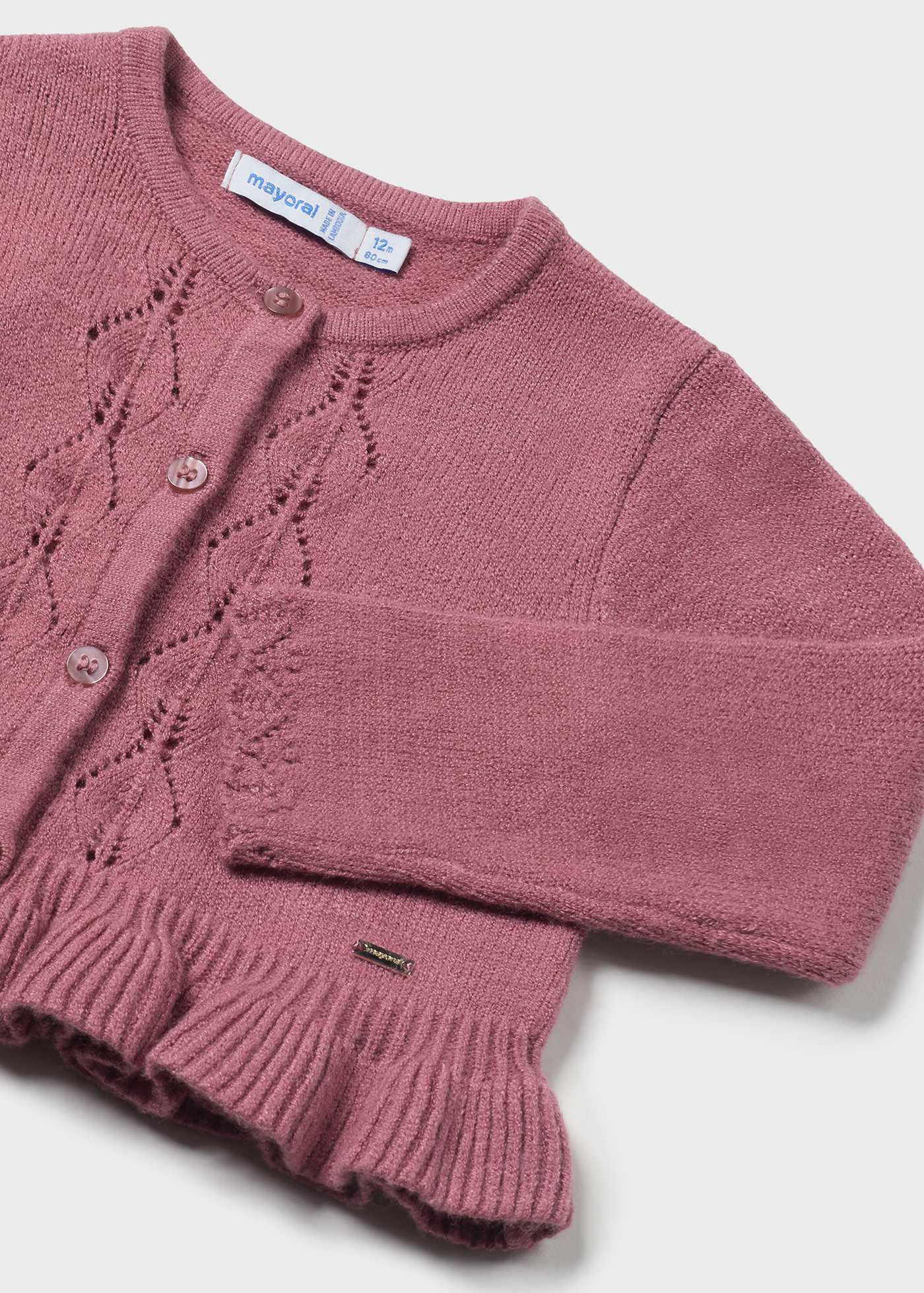 Cardigan volanas tricot bebe
