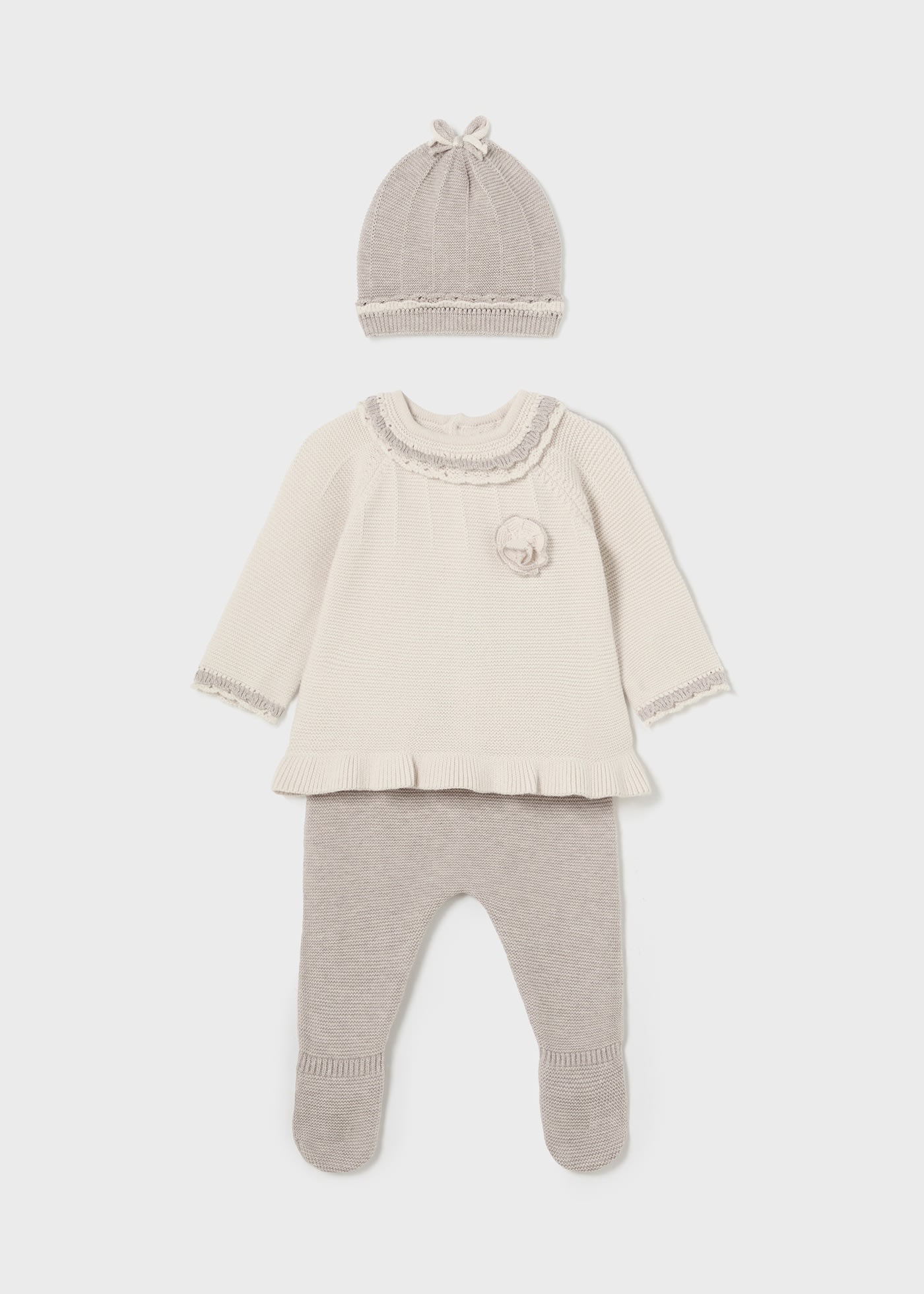 Set 3 piese tricot nou-nascut