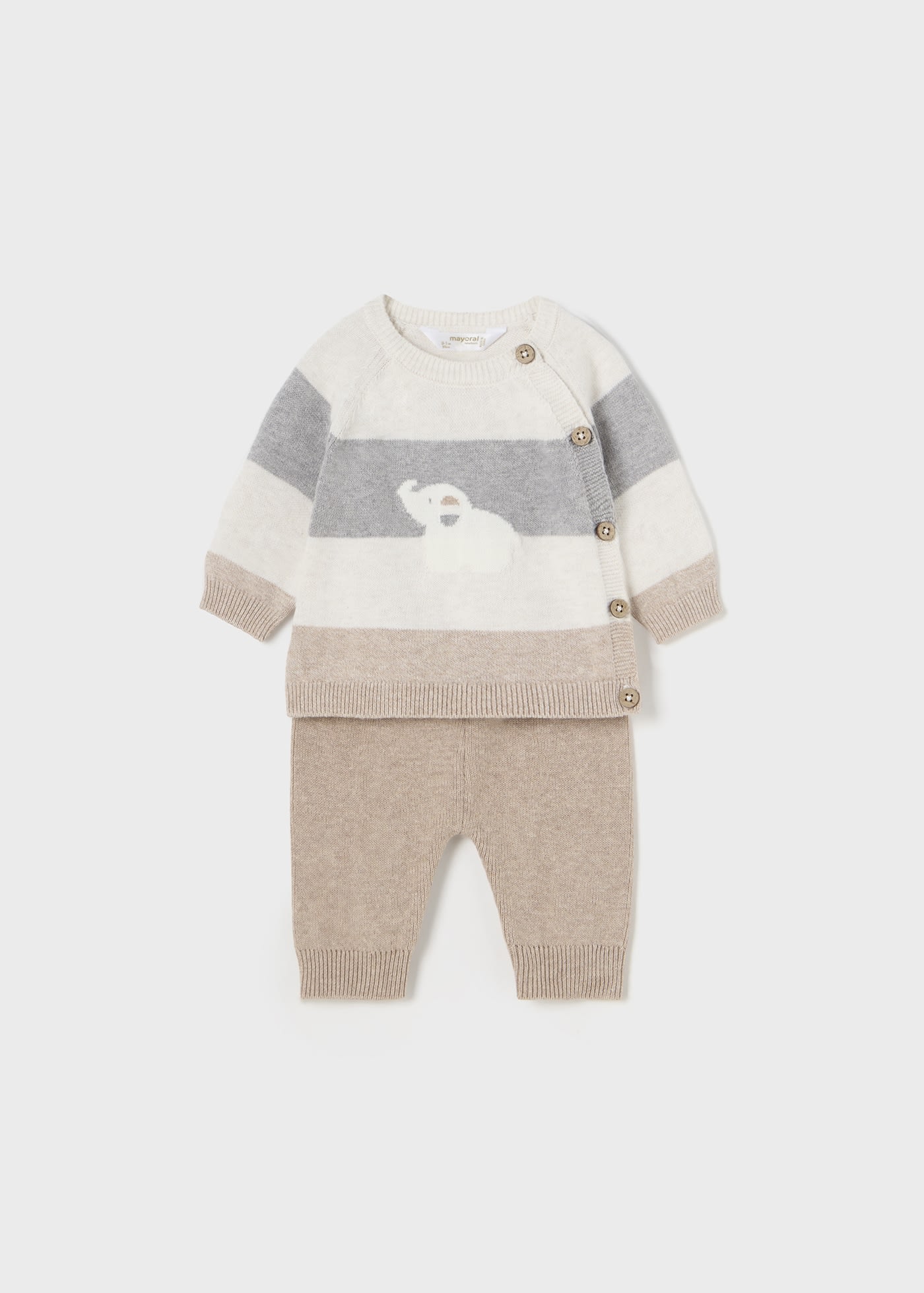 Completo pantalone e maglia righe neonato
