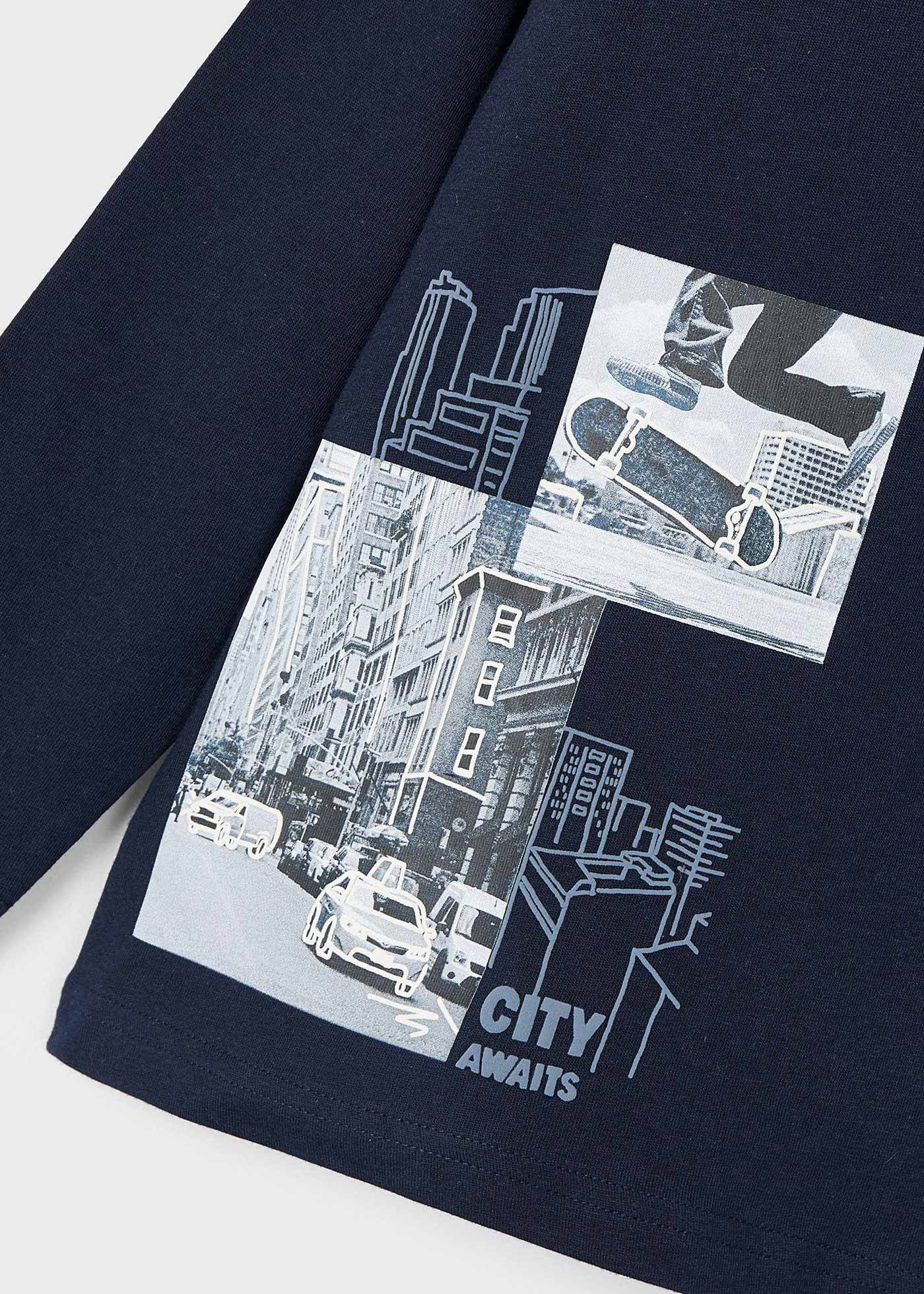 Camiseta estampado ciudad niño