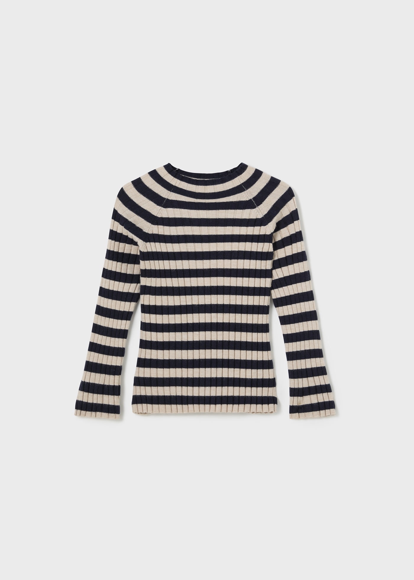 Girl Ribbed Mock Neck Sweater