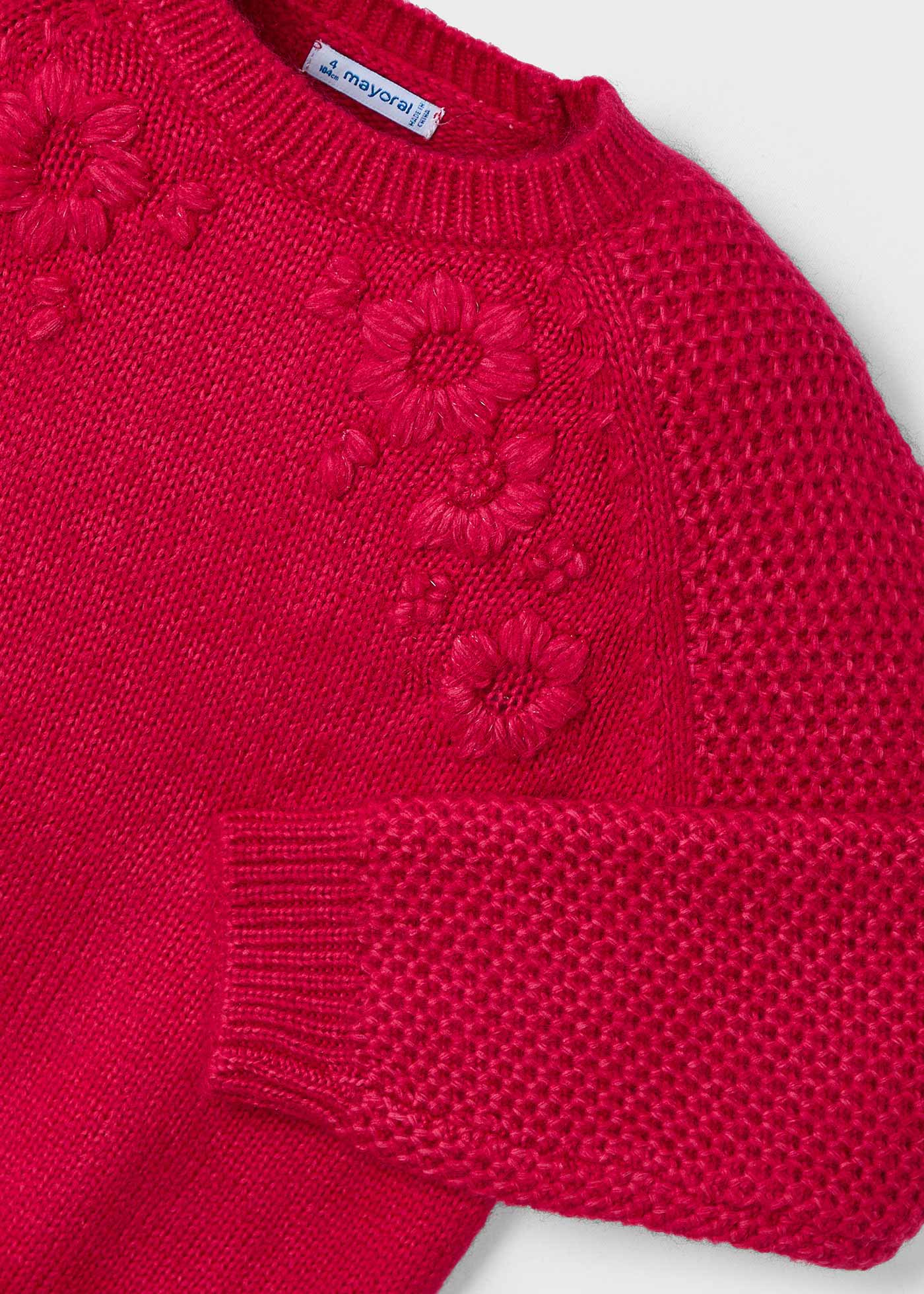 Pullover bestickte Blumen Mädchen