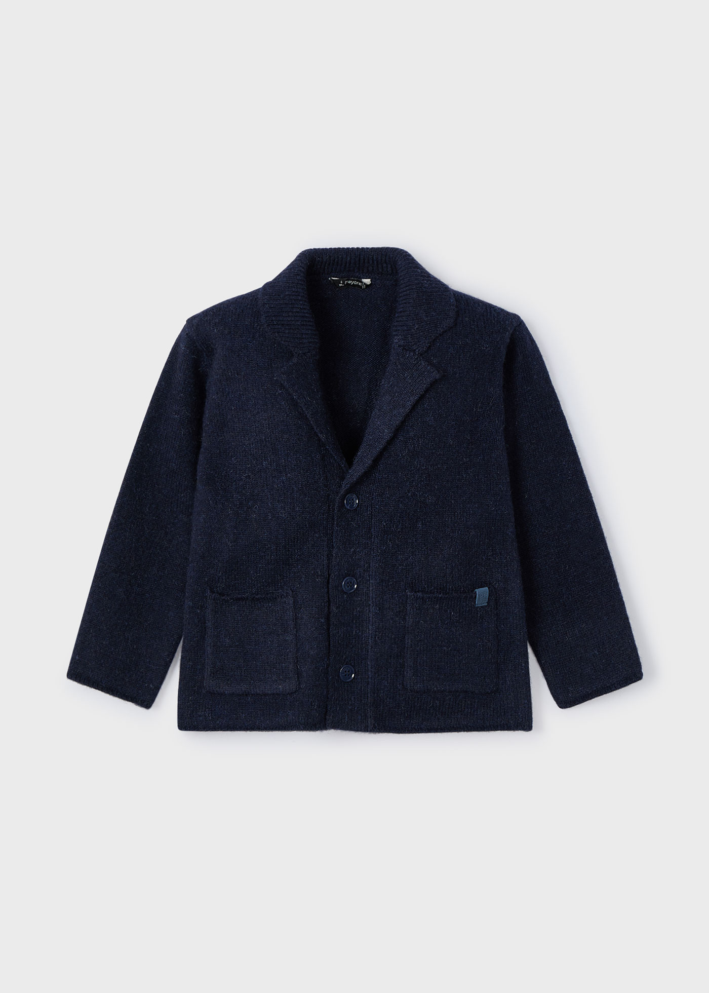 Boy Tricot Lapel Collar Cardigan