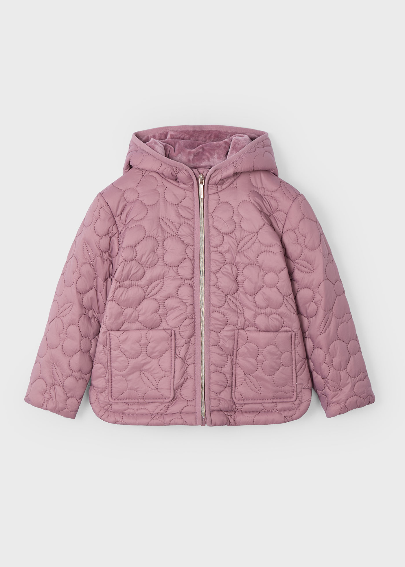 Girl Floral Quilted Coat