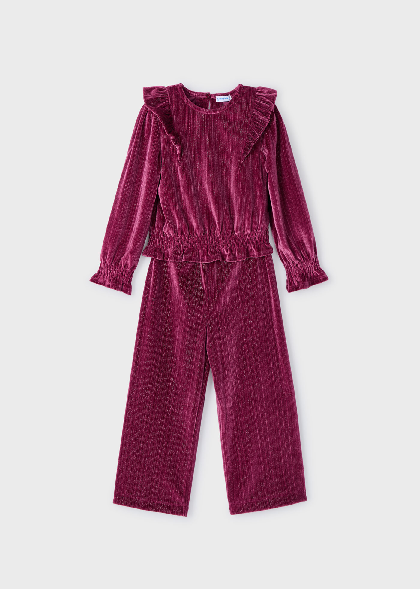 Girl Velvet Top and Pants Set