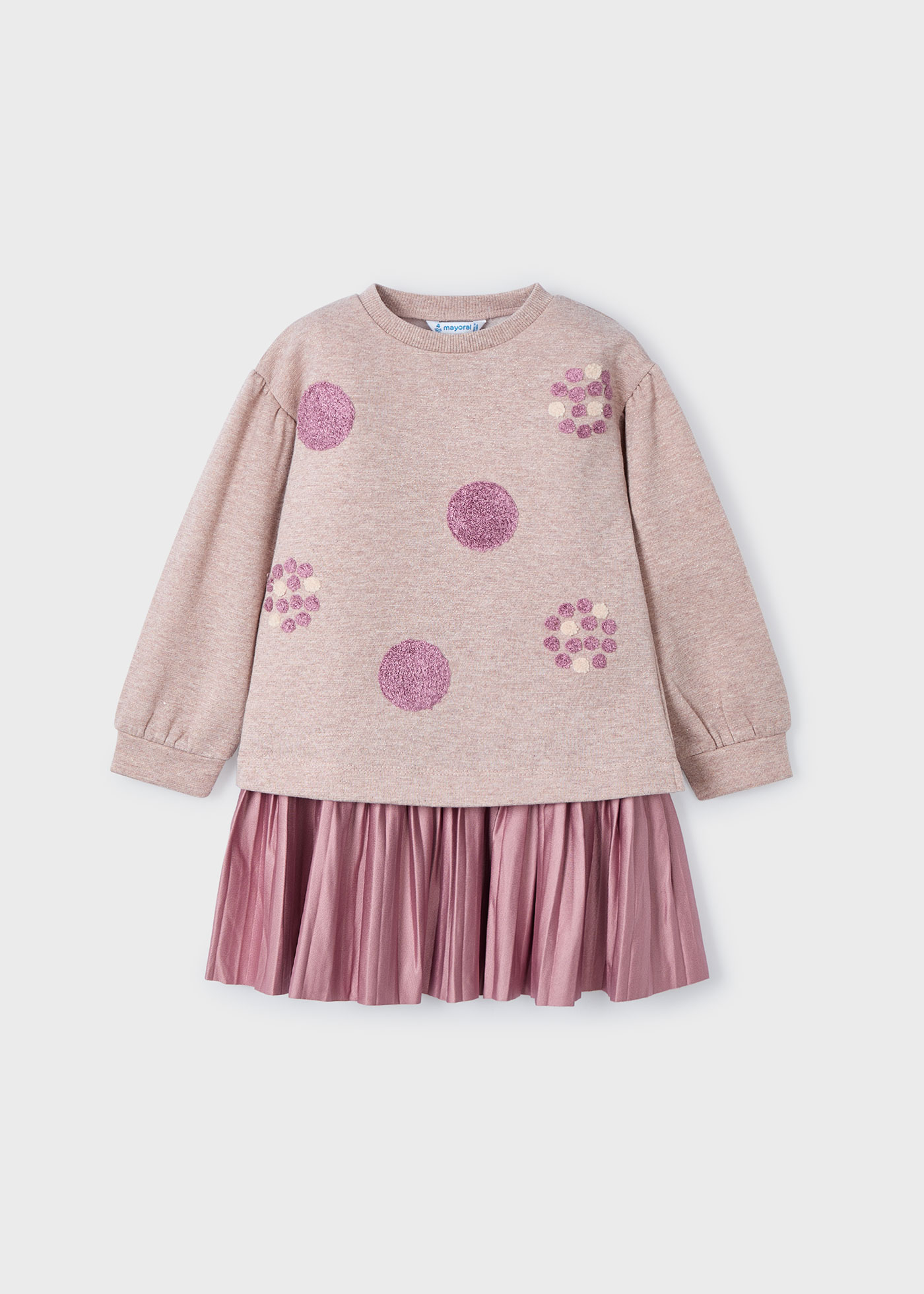 Kleid ärmellos mit Sweatshirt Kreise Mädchen