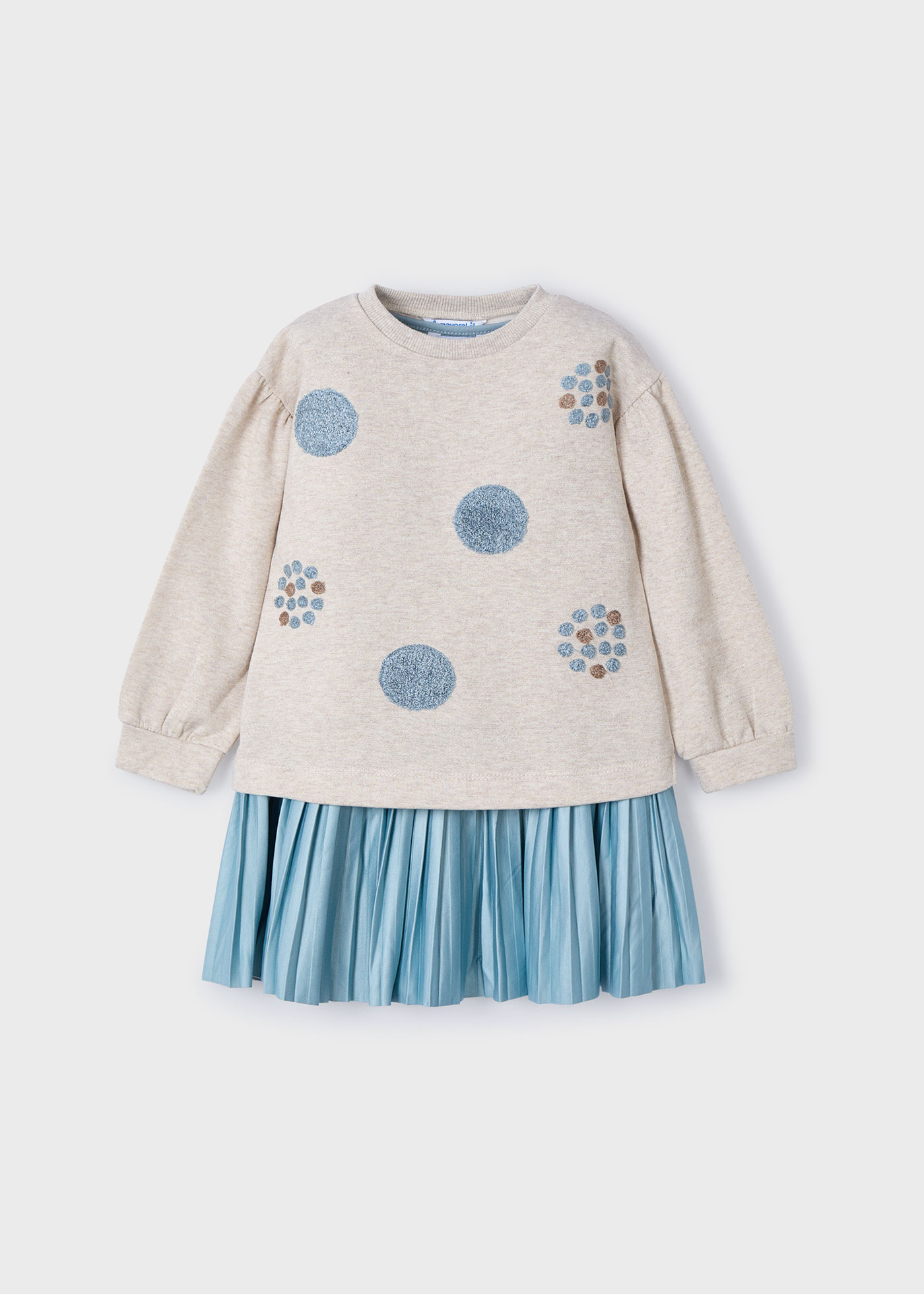 Robe sans manches avec sweatshirt à cercles fille