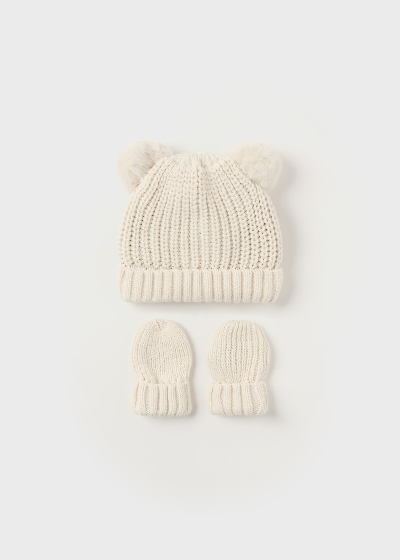 Newborn Knit Hat and Mittens Set