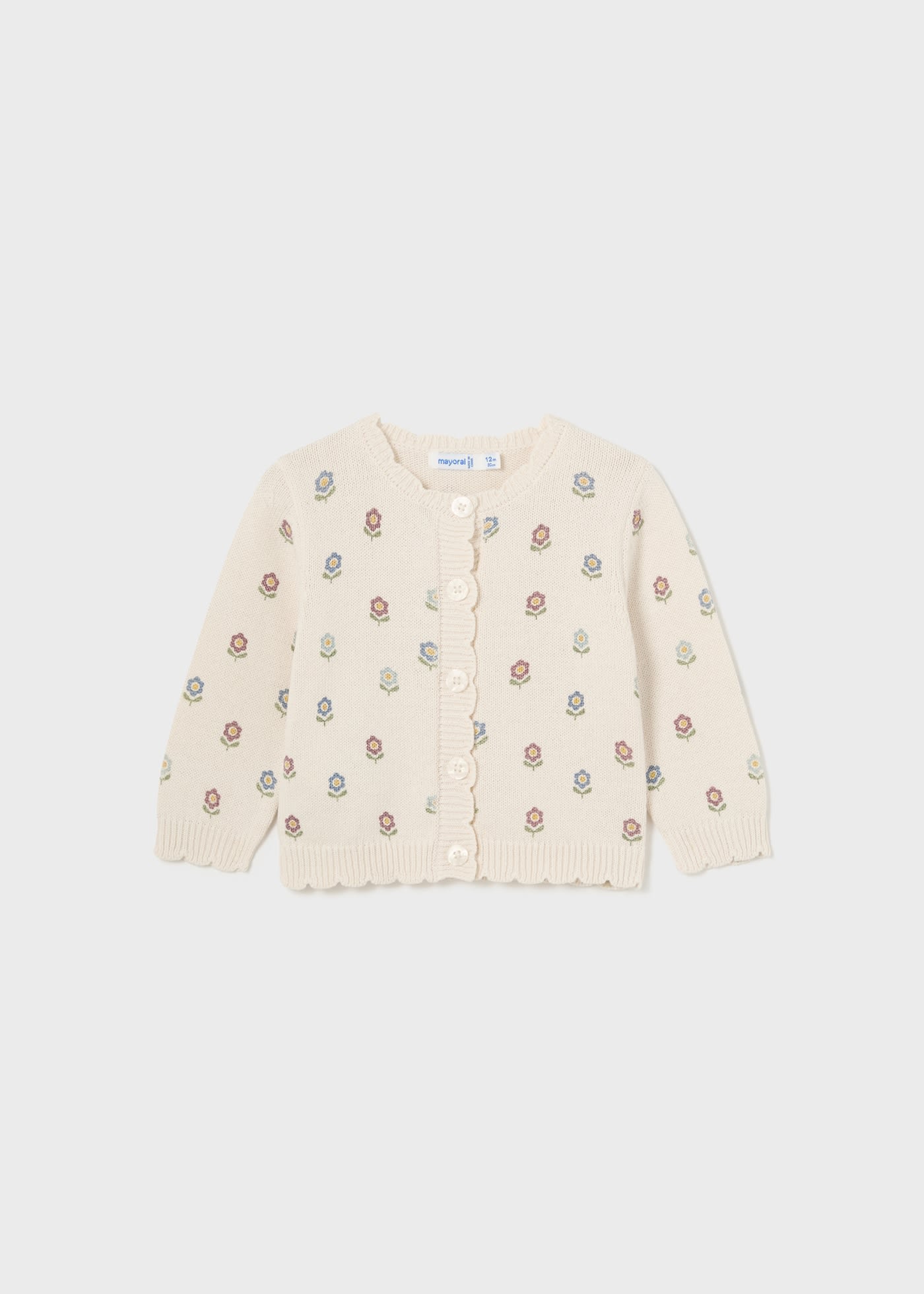 Cardigan tricoté imprimé bébé