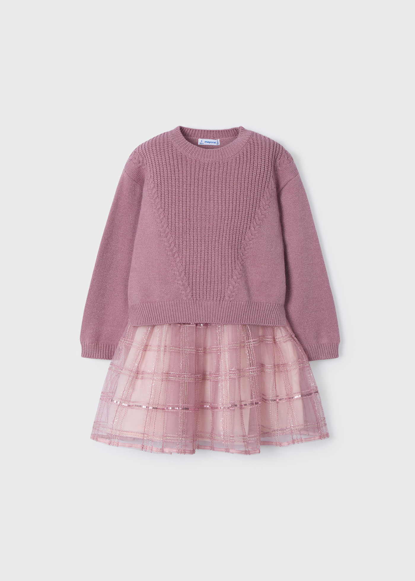 Robe en tulle avec pull fille