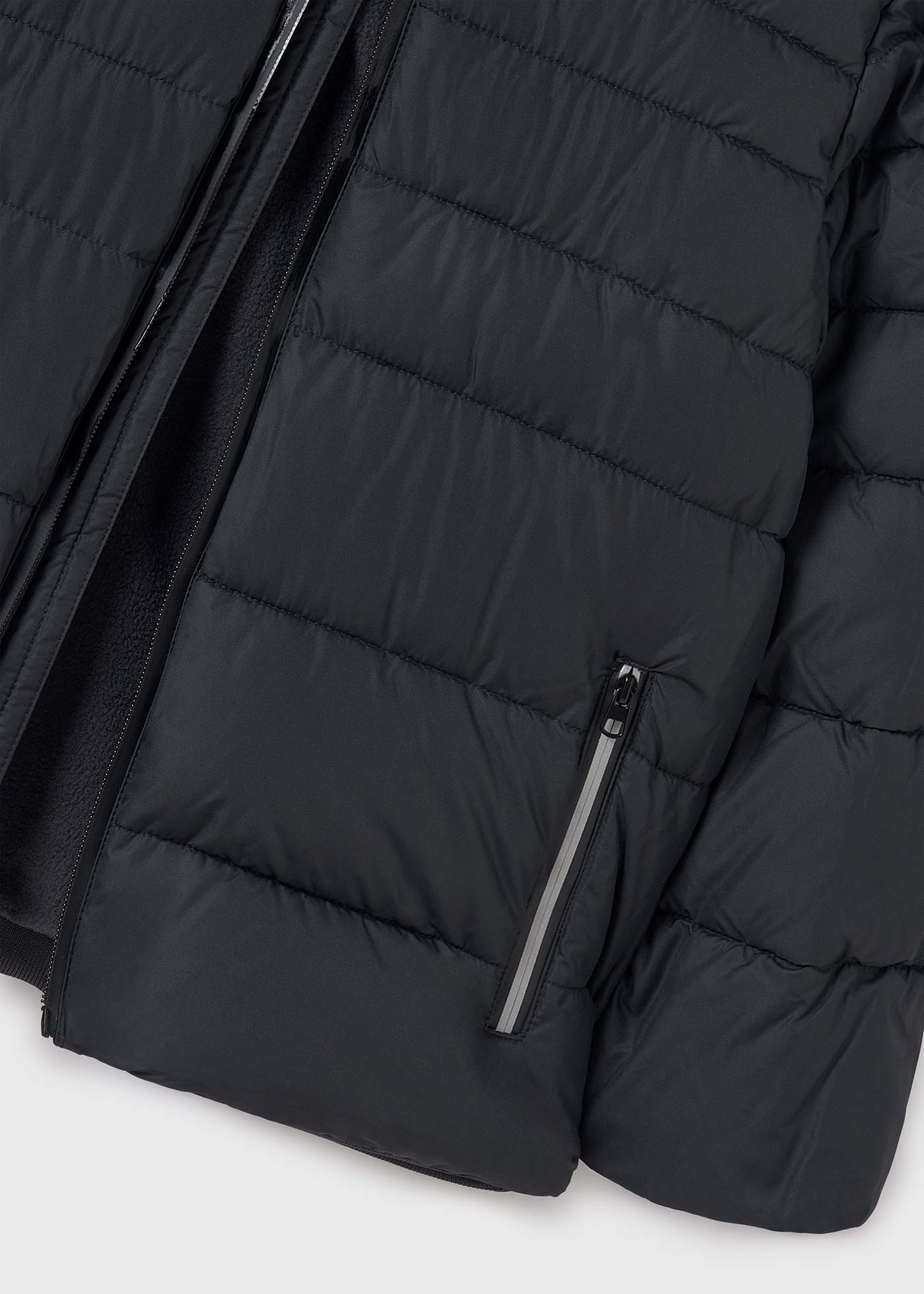 Winterjacke gesteppt reflektierendes Detail Teenager Jungen