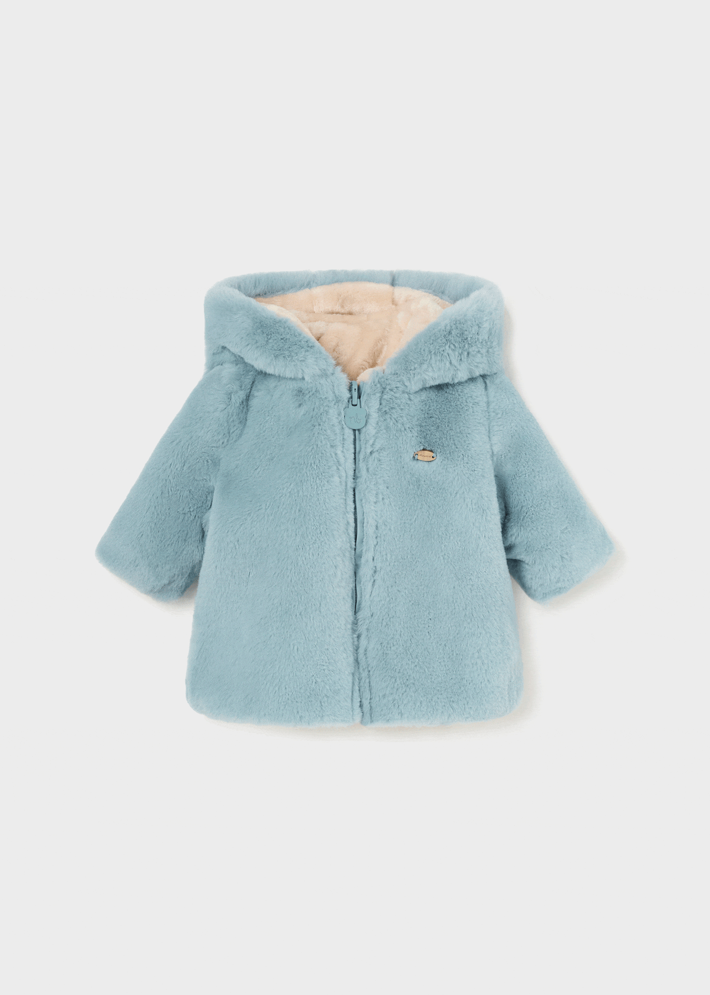 Newborn Boy Reversible Fur Coat