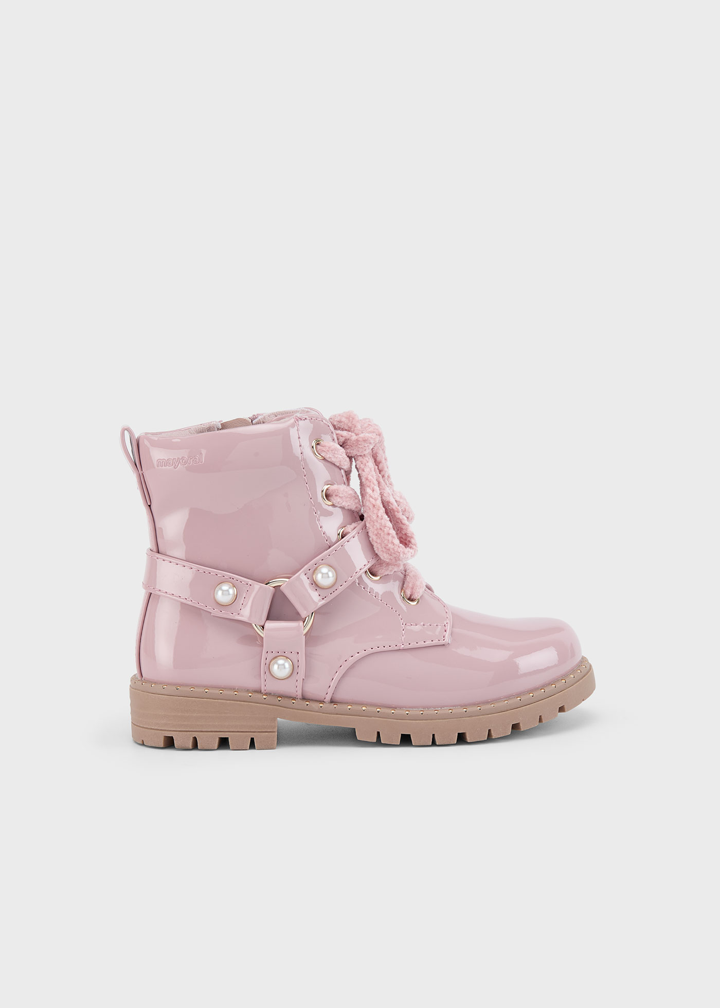 Girl Patent Biker Boots