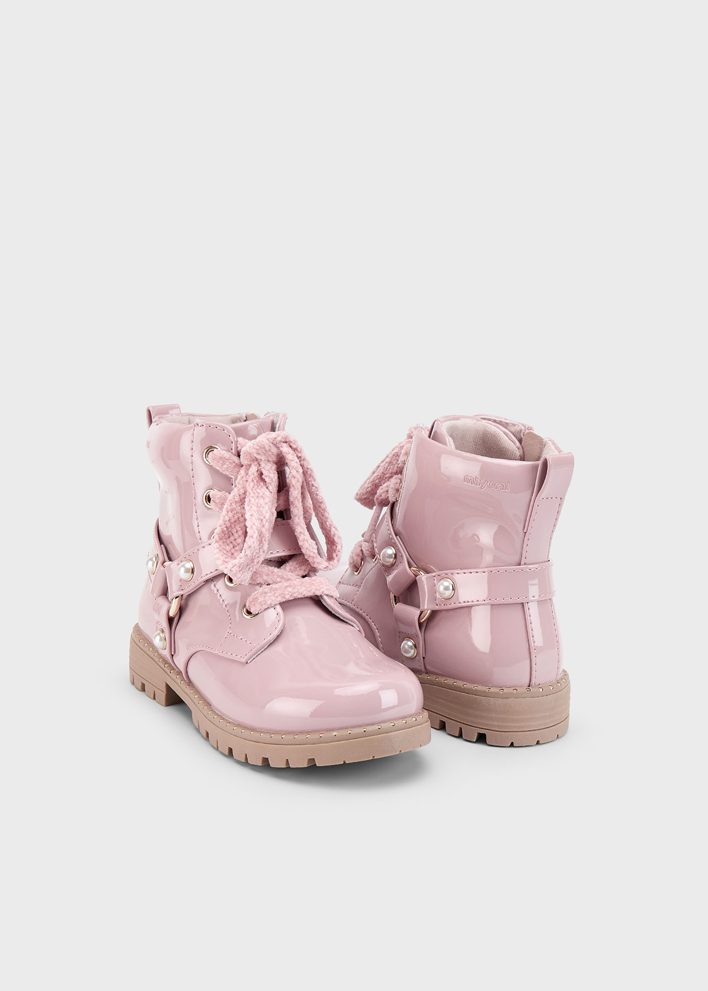 Girl Patent Biker Boots