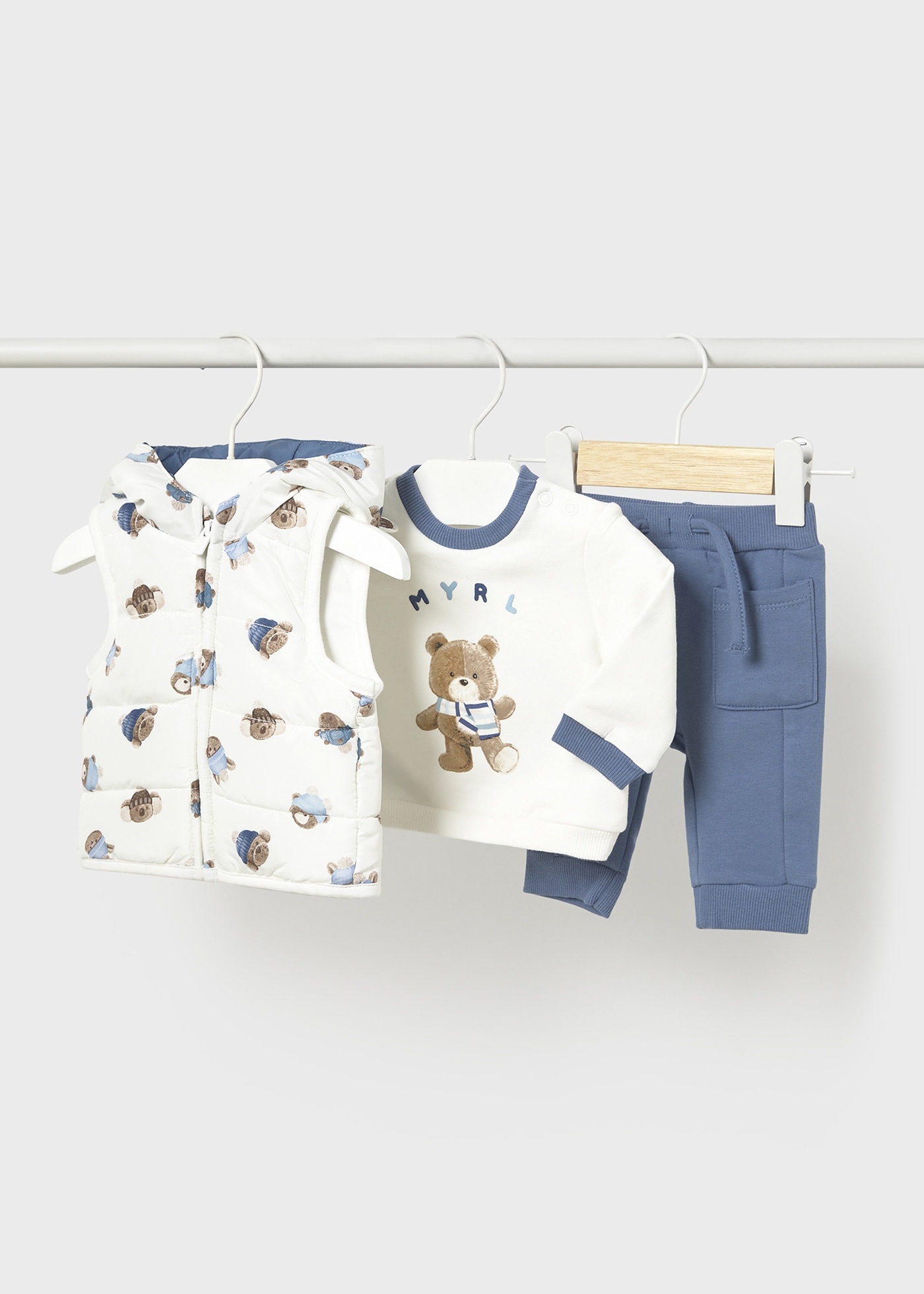 Newborn Boy 3 Piece Print Tracksuit Set