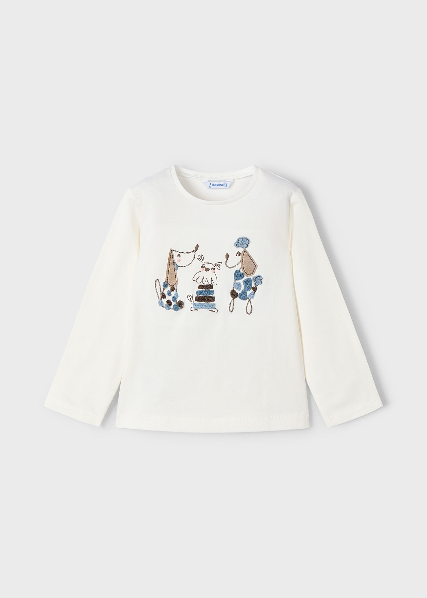 Camiseta bordados perros niña