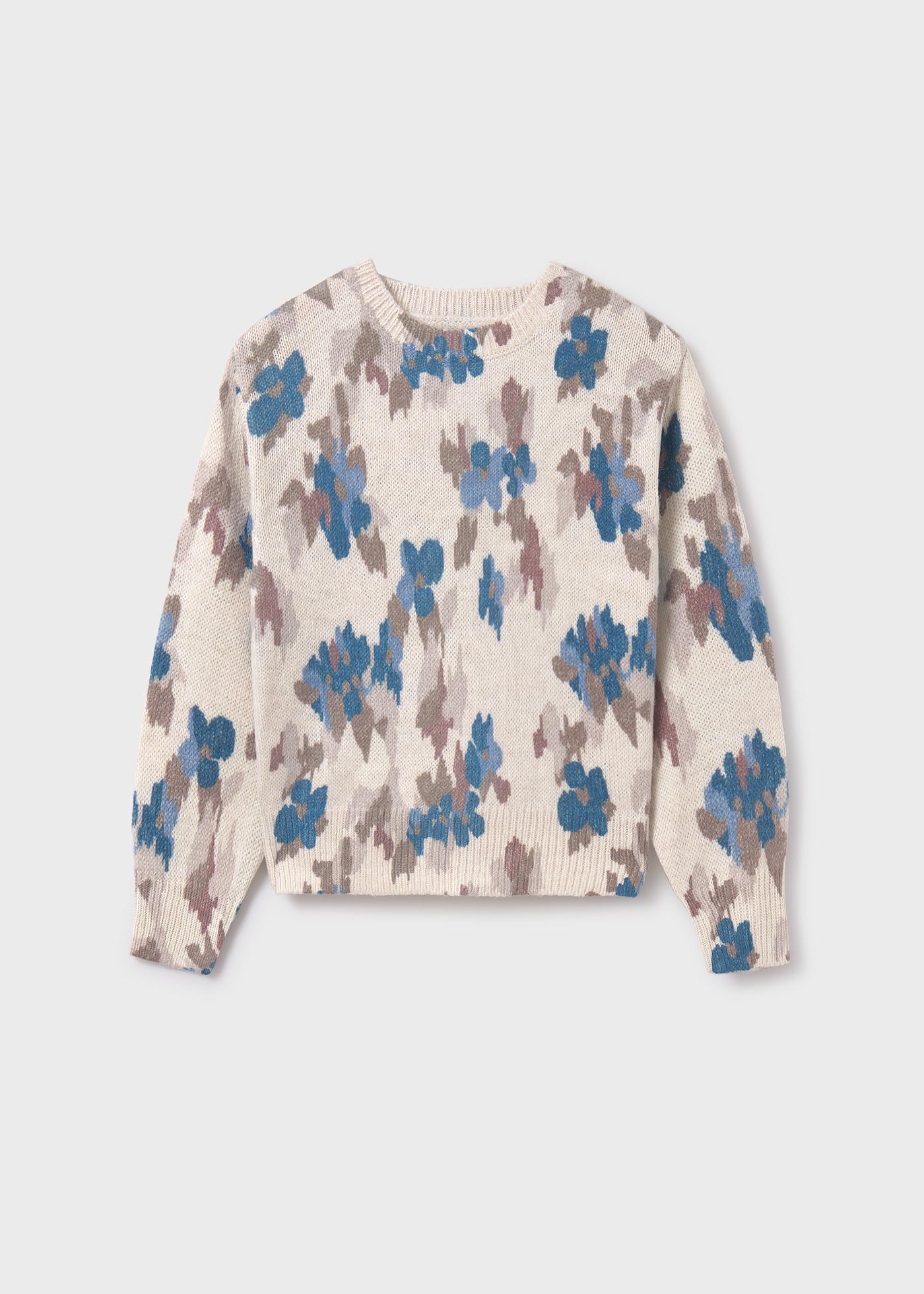 Sweter w kwieciste wzory dla dziewczynki