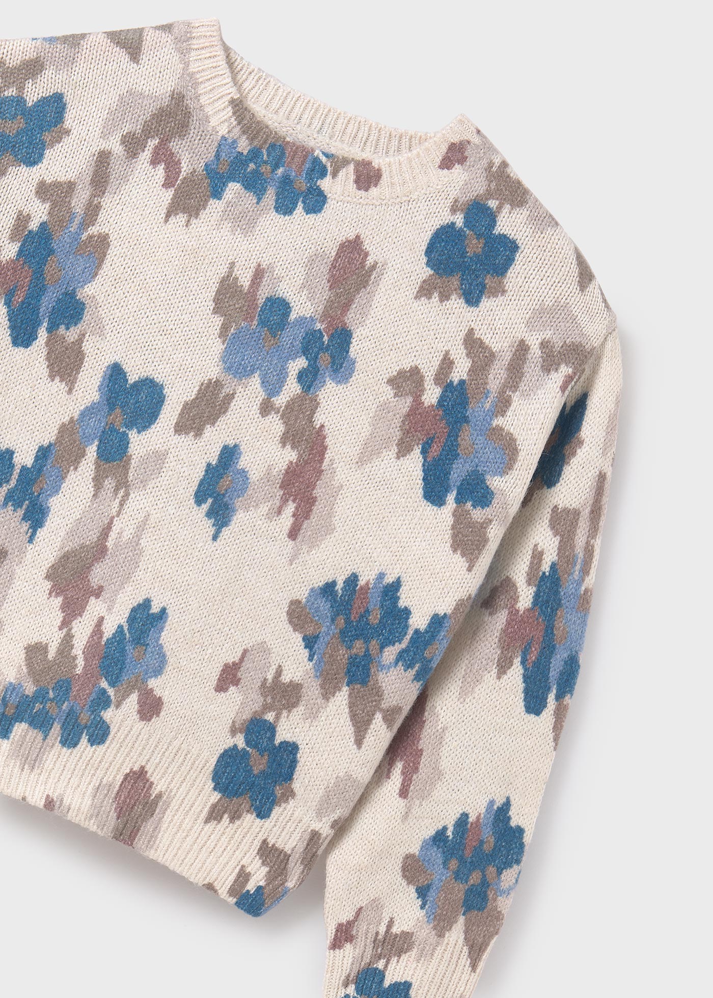 Sweter w kwieciste wzory dla dziewczynki