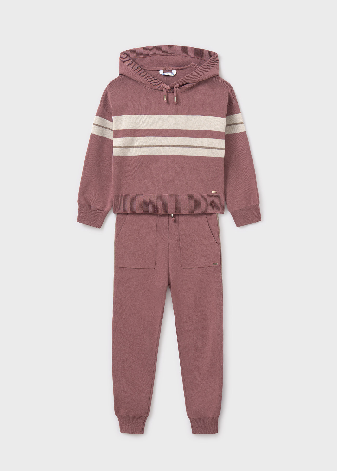 Girl Striped Tracksuit Set