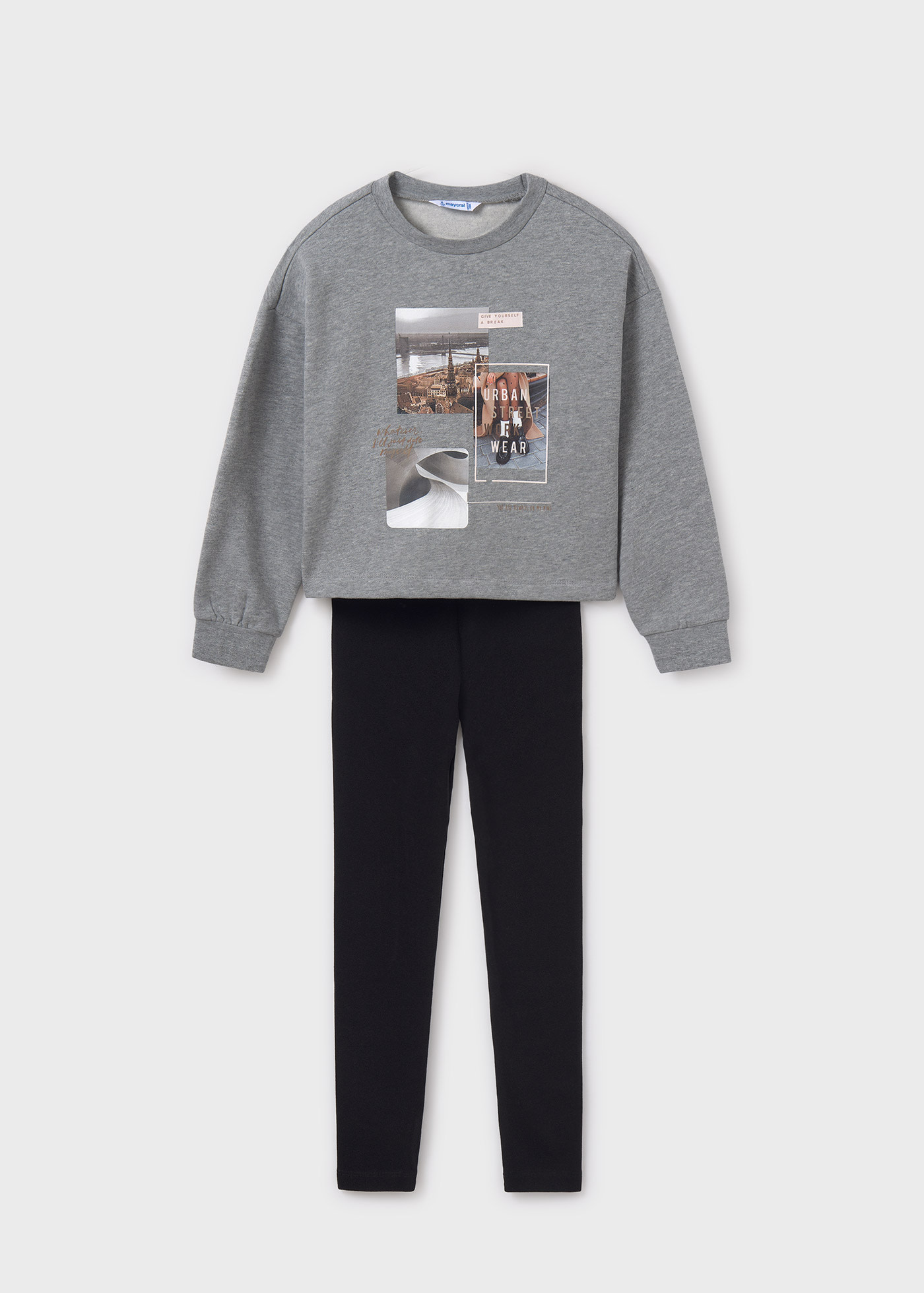 Girl Leggings and Sweatshirt Set