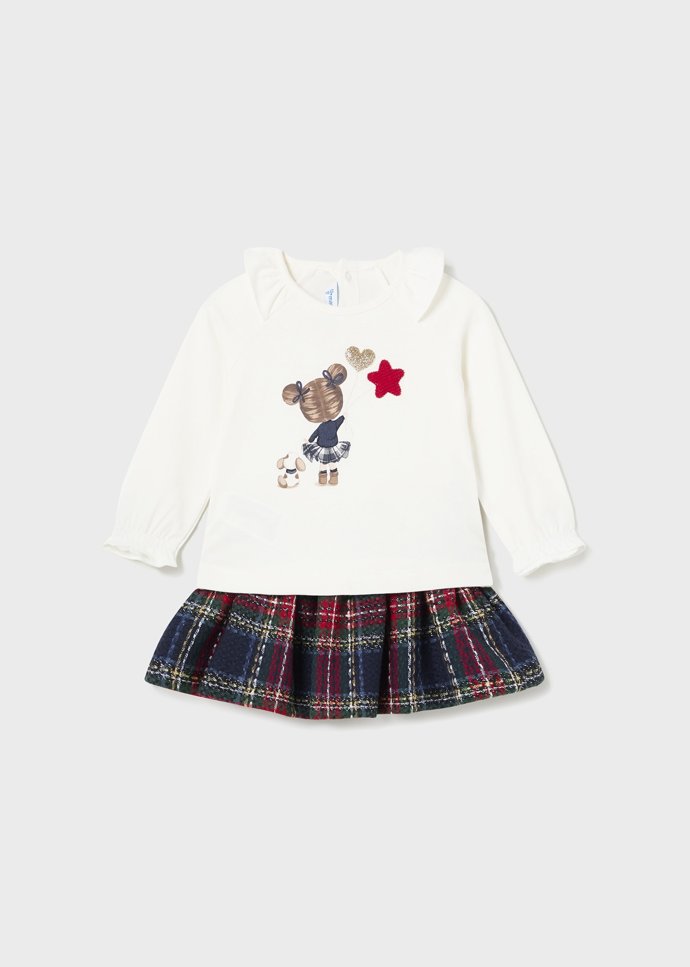 Baby Checked Skirt and T-Shirt Set