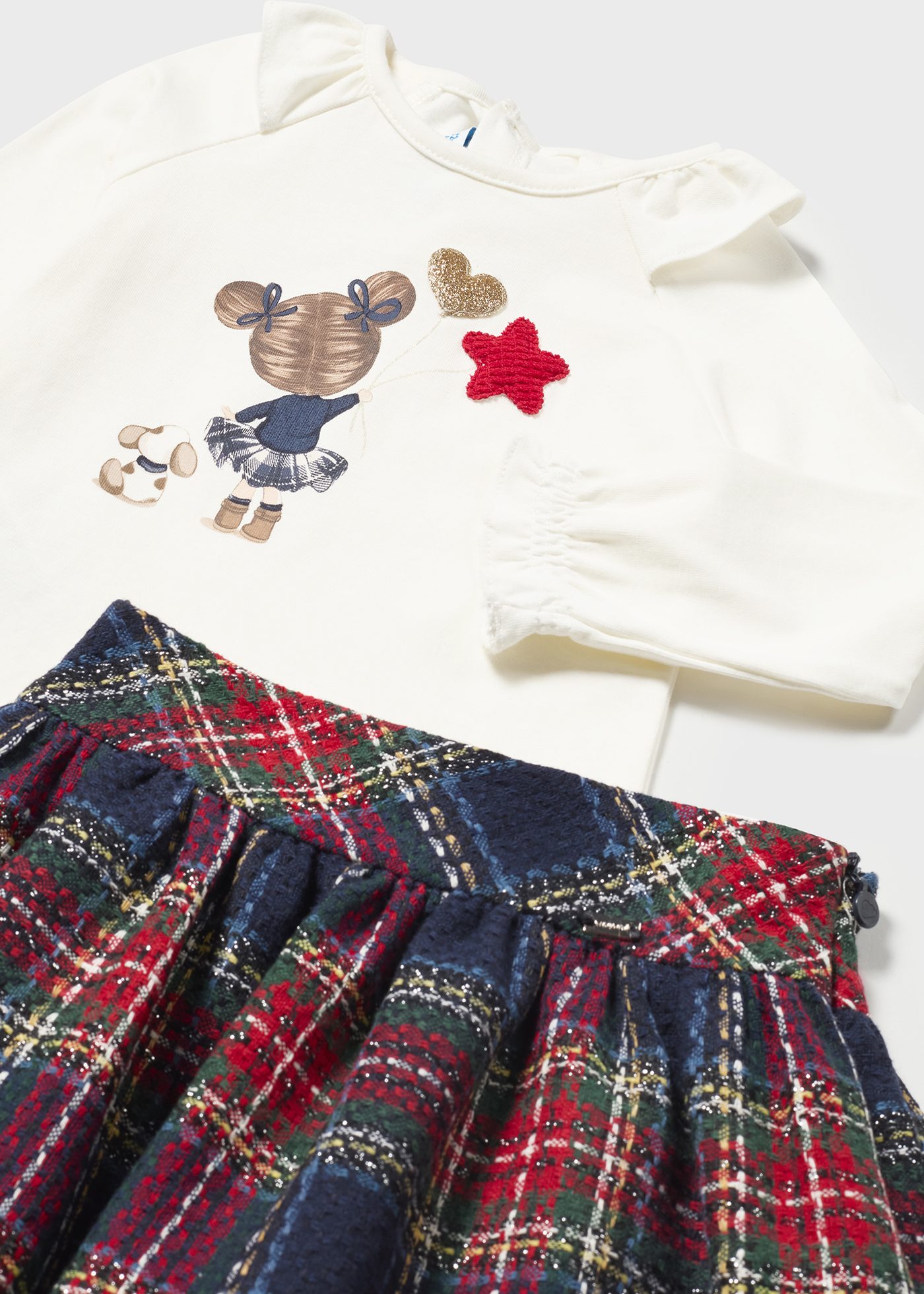 Baby Checked Skirt and T-Shirt Set