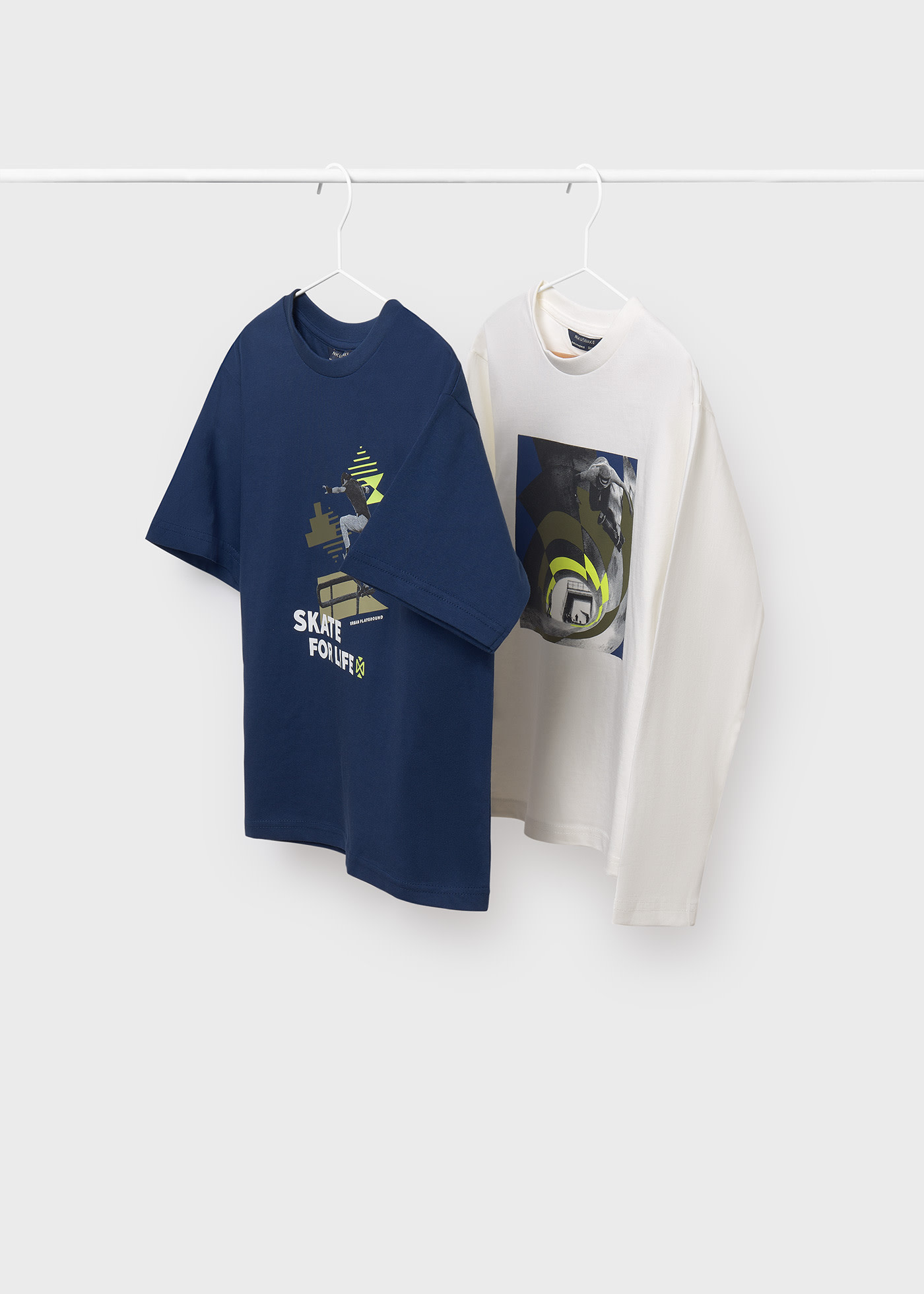 2-er Set Shirts verschiedene Armlängen Teenager Jungen