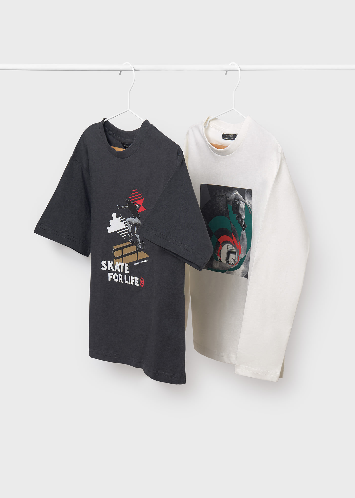 2-er Set Shirts verschiedene Armlängen Teenager Jungen