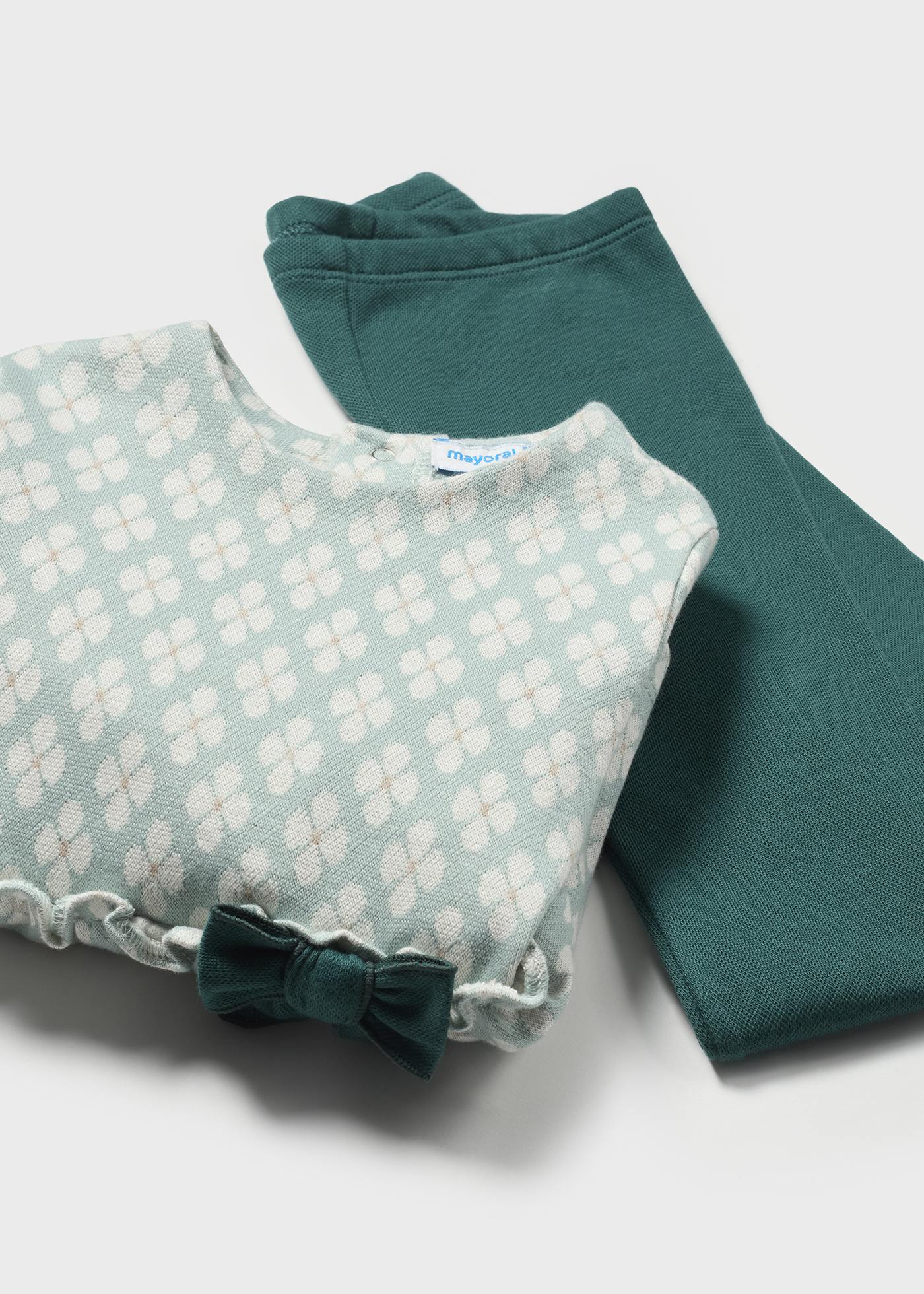 Set Leggings Sweatshirt mit Schleife Baby