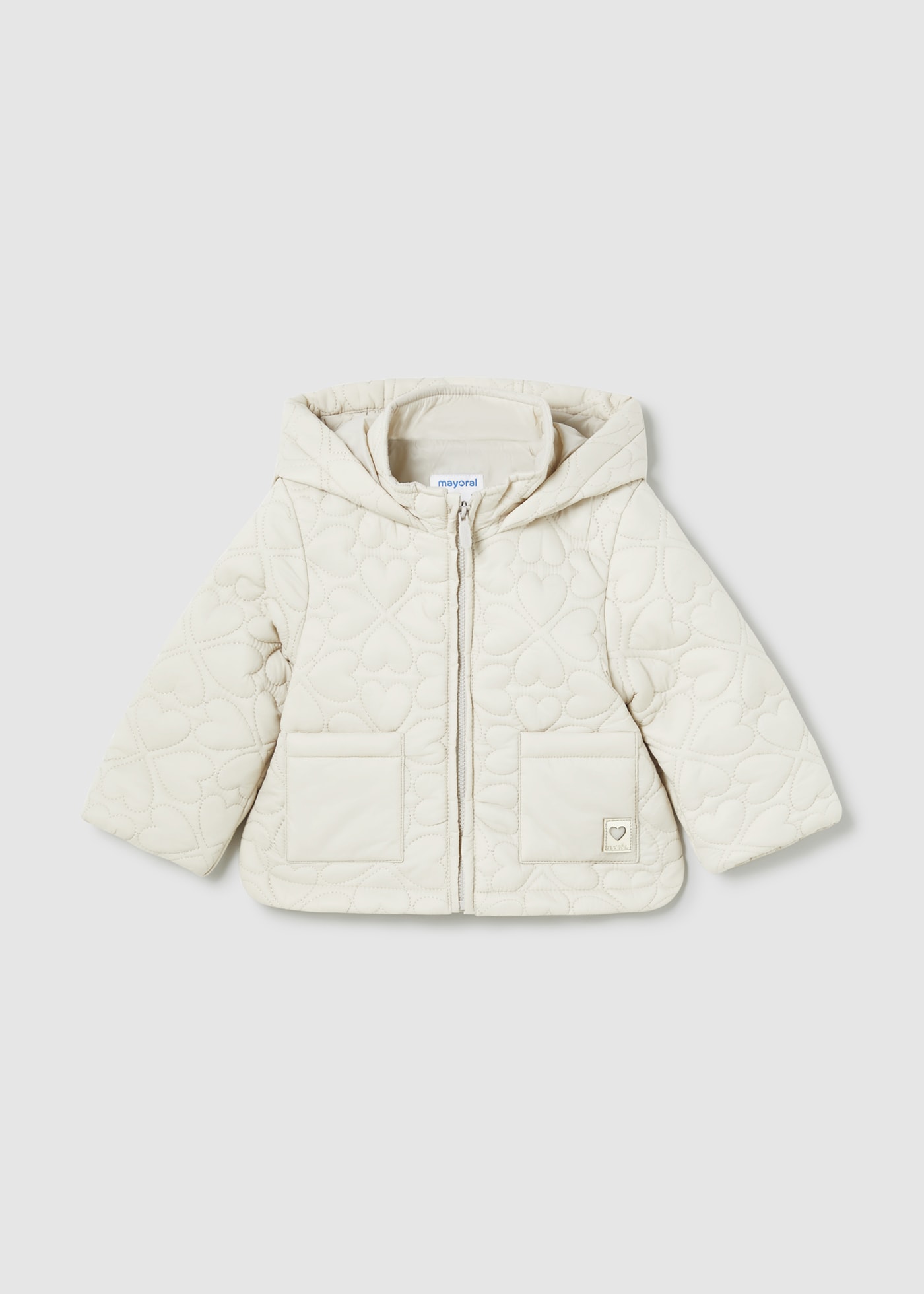 Manteau matelassé cœurs bébé