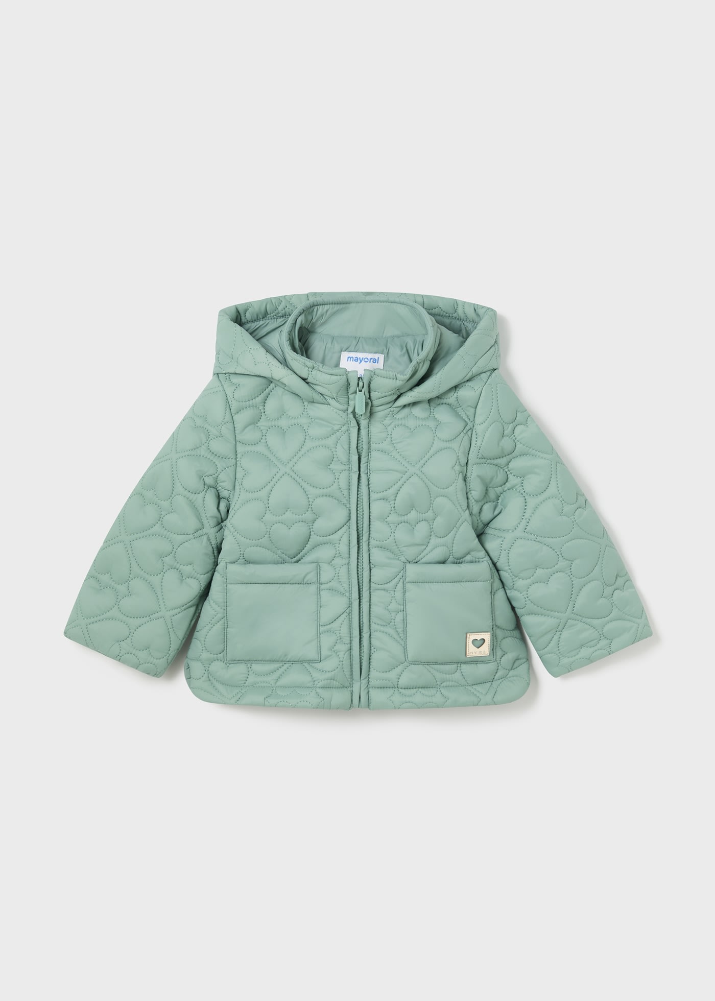 Manteau matelassé cœurs bébé