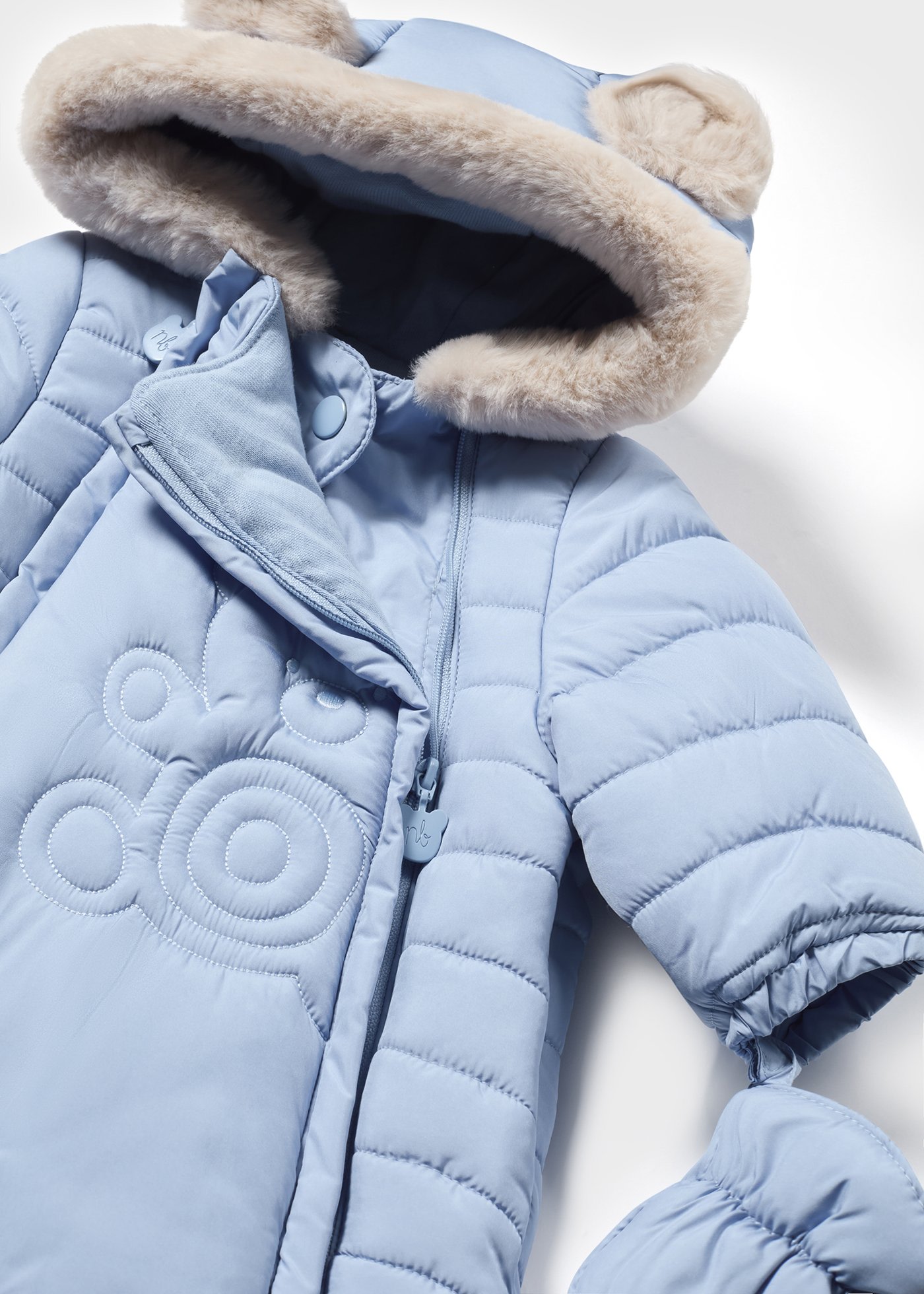 Newborn Boy Microfibre Snowsuit