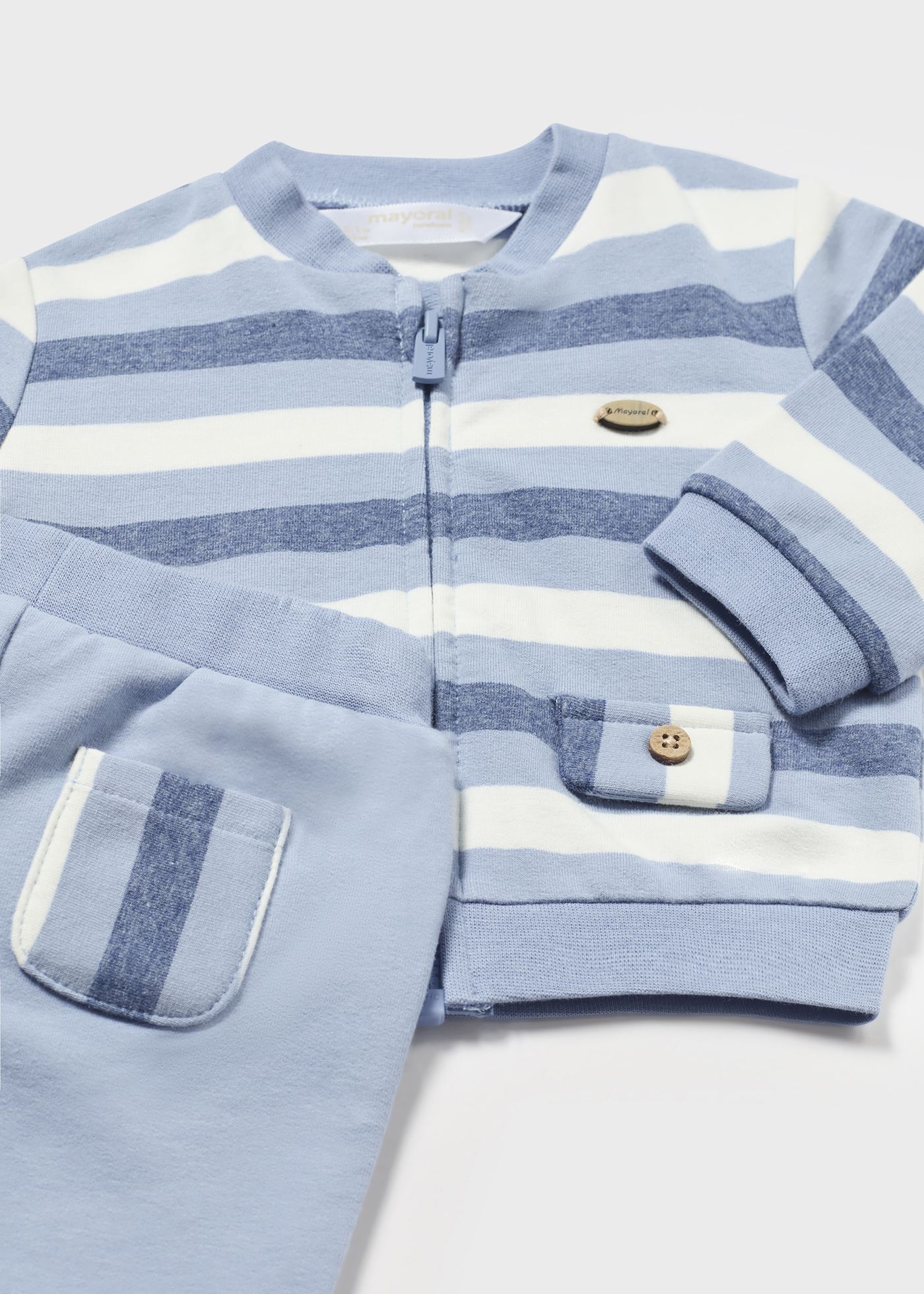 Newborn Boy 3 Piece Striped Set