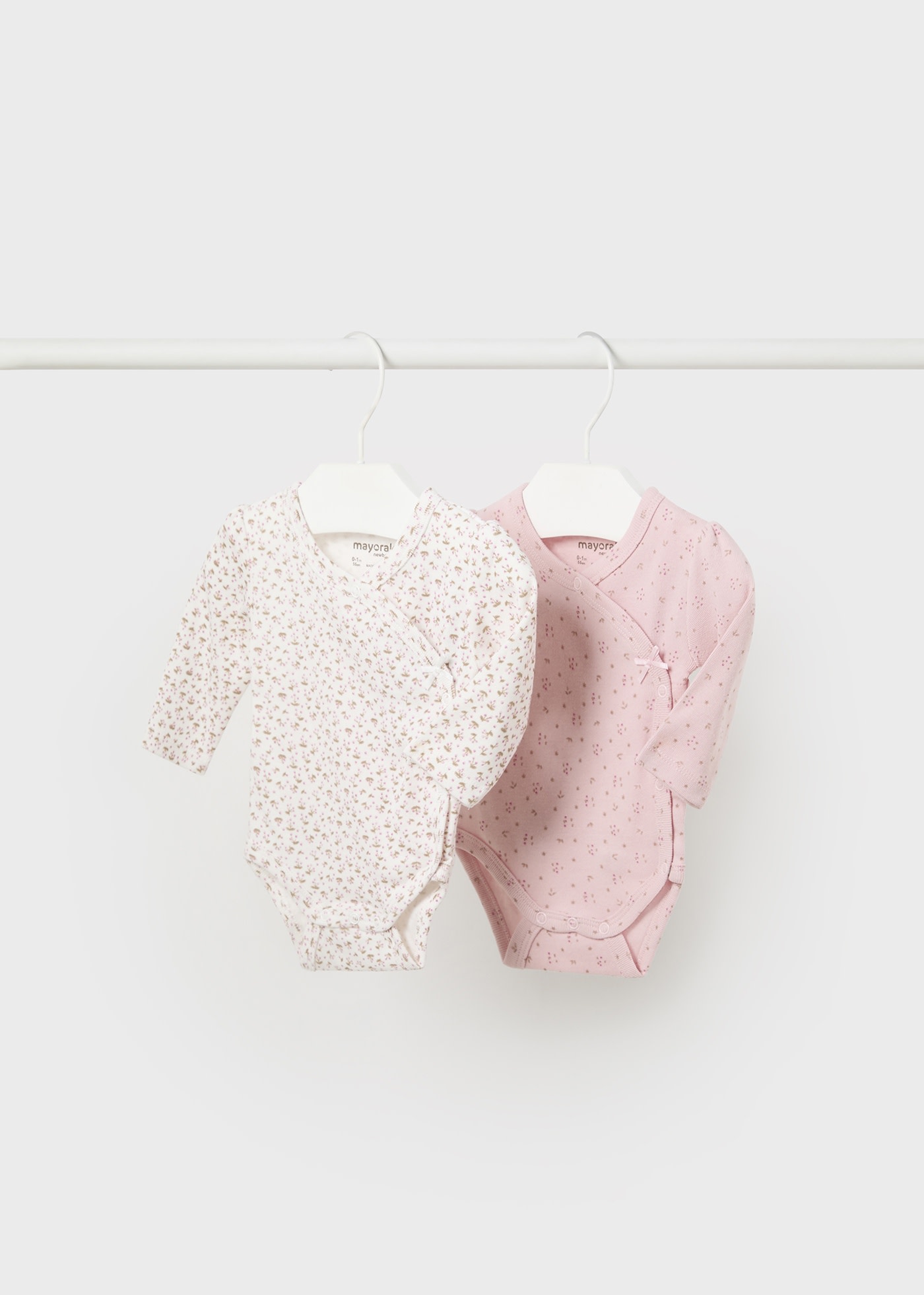 Newborn Girl Set of 2 Print Bodysuits