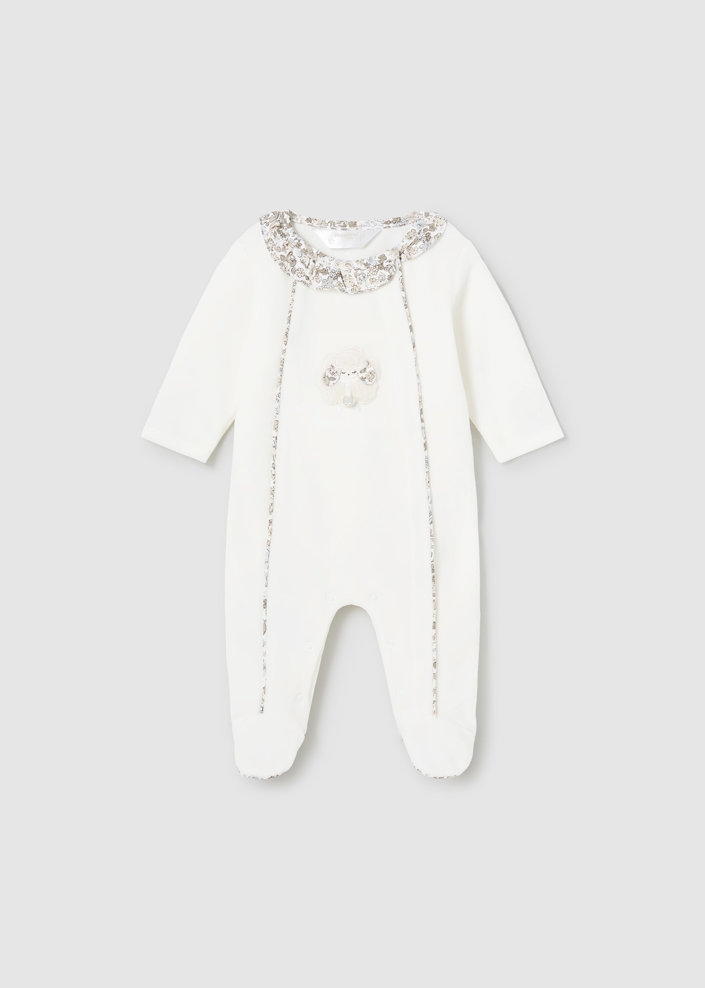 Newborn Velour One-Piece with Collar