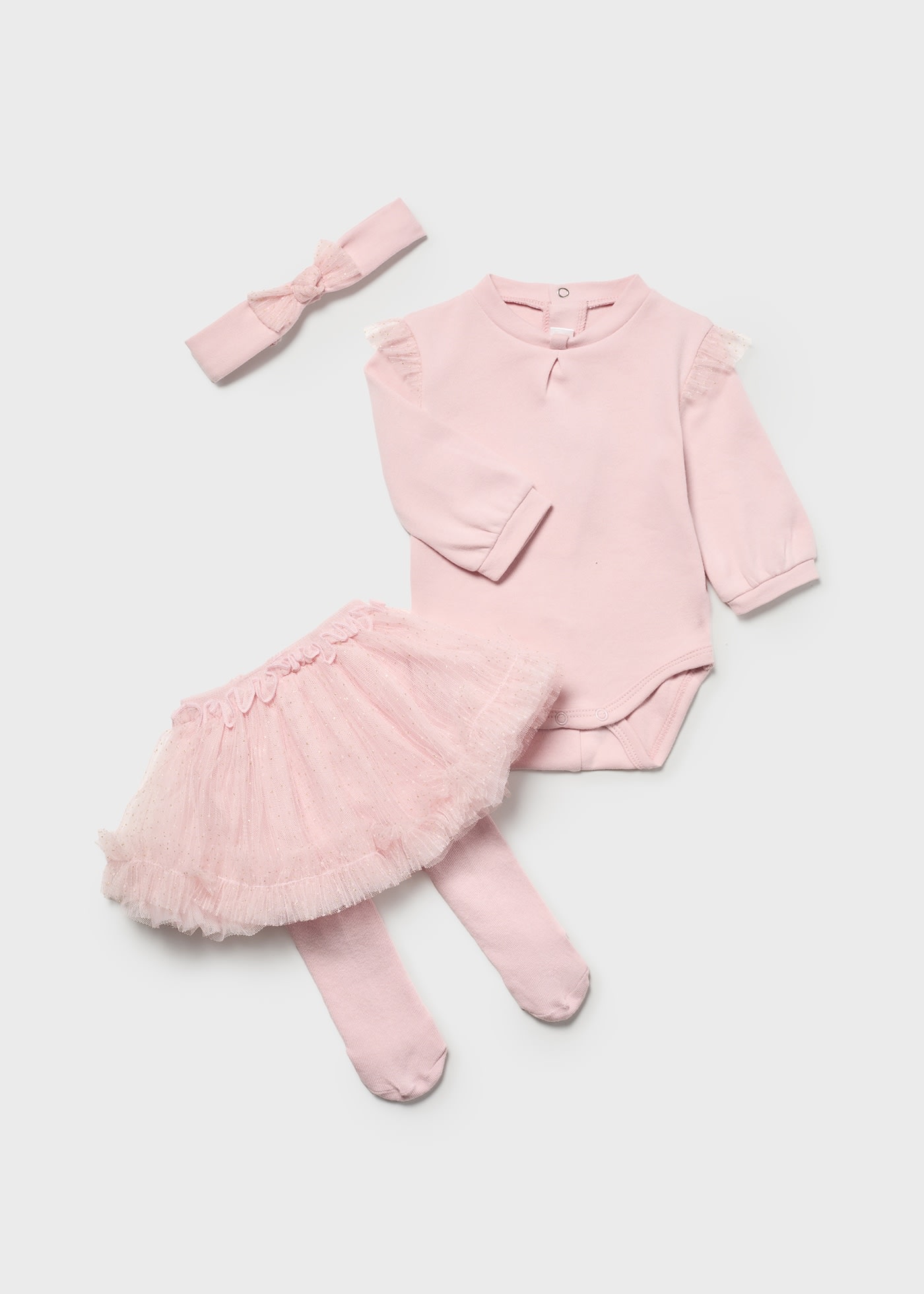 Newborn Girl 3 Piece Tulle Set