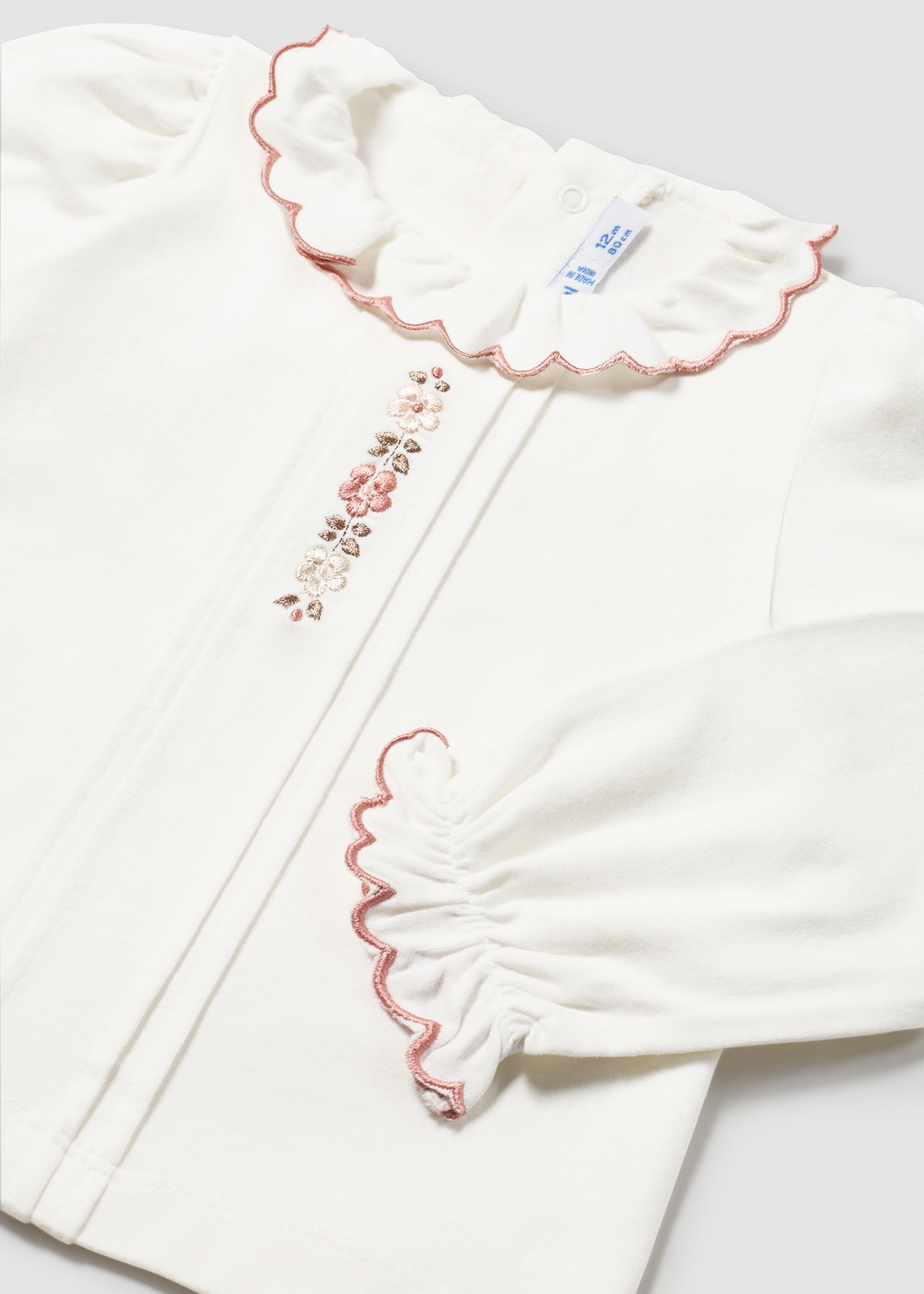 Blusa flores bordados bebé