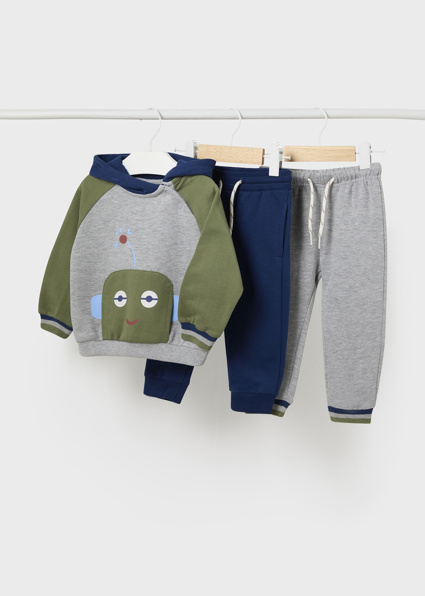 Survêtement 2 pantalons robot bébé